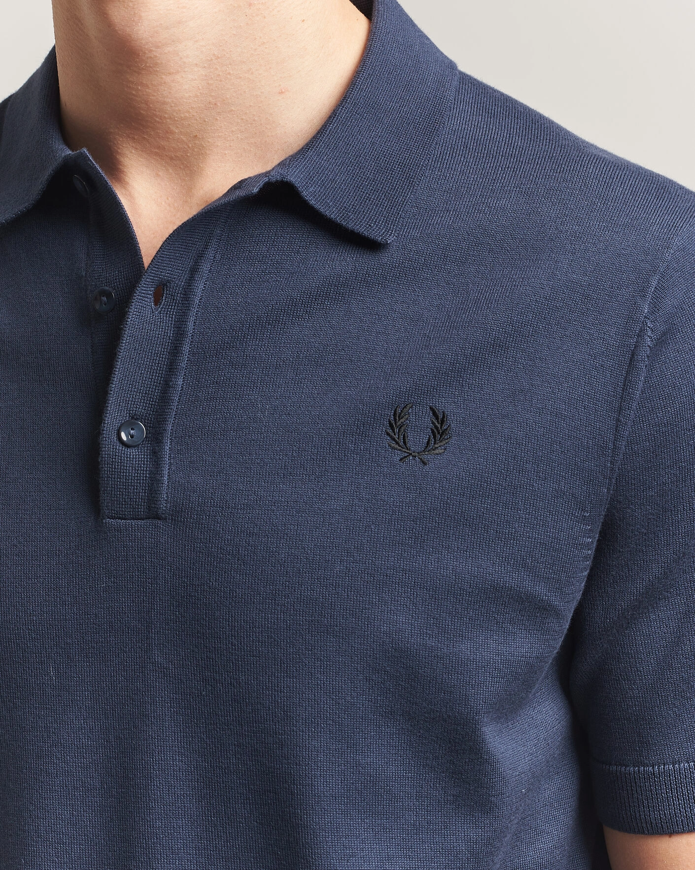 Herre | Pikéer | Fred Perry | Cotton Knitted Polo Dark Airforce