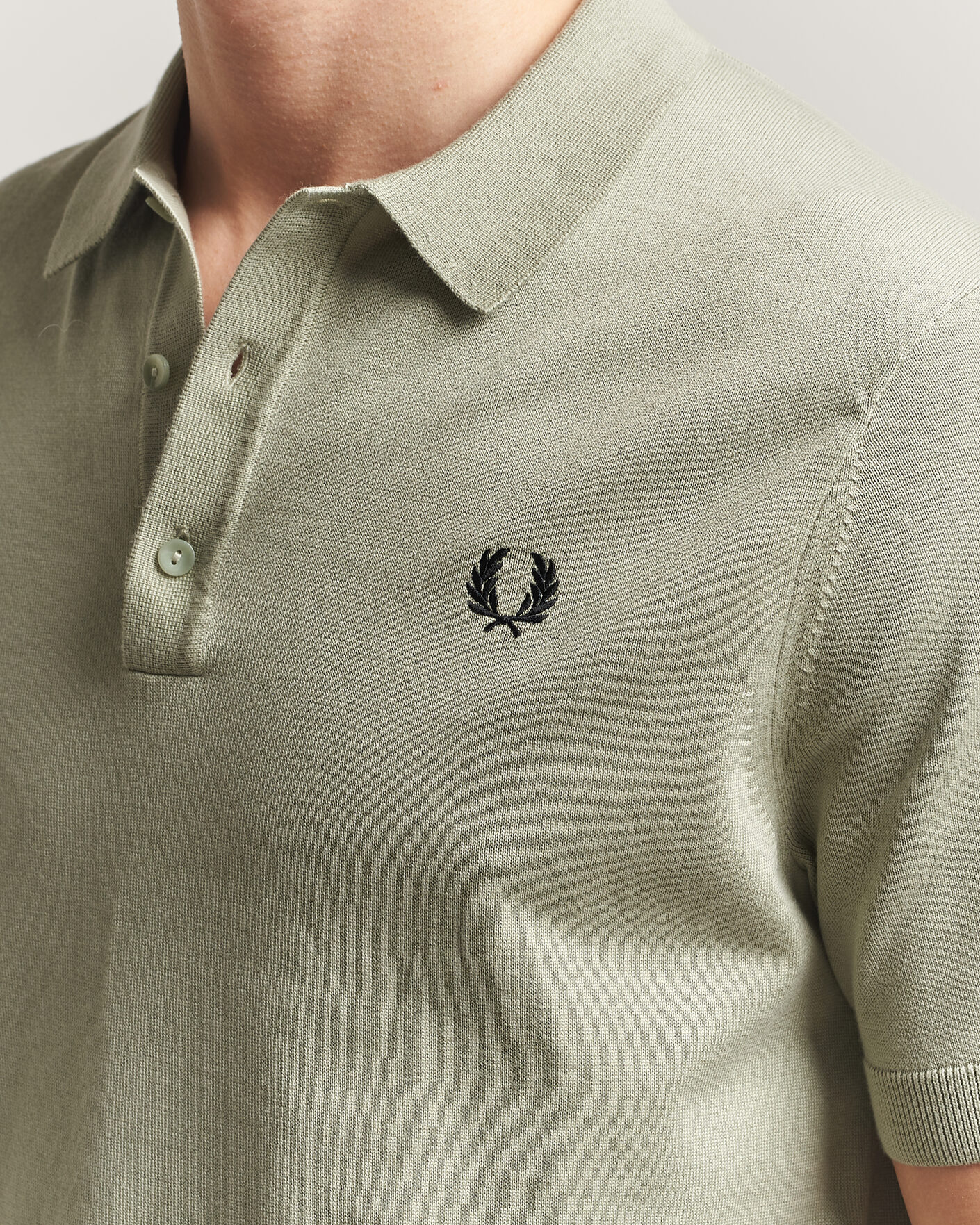 Herre | Pikéer | Fred Perry | Cotton Knitted Polo Seagrass Green