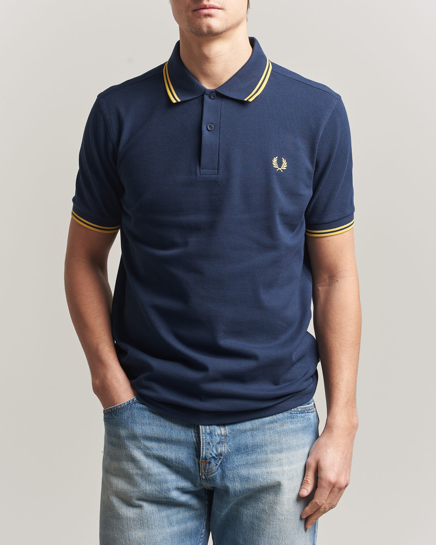 Herre | Pikéer | Fred Perry | Twin Tipped Polo Shirt Tennis Blue