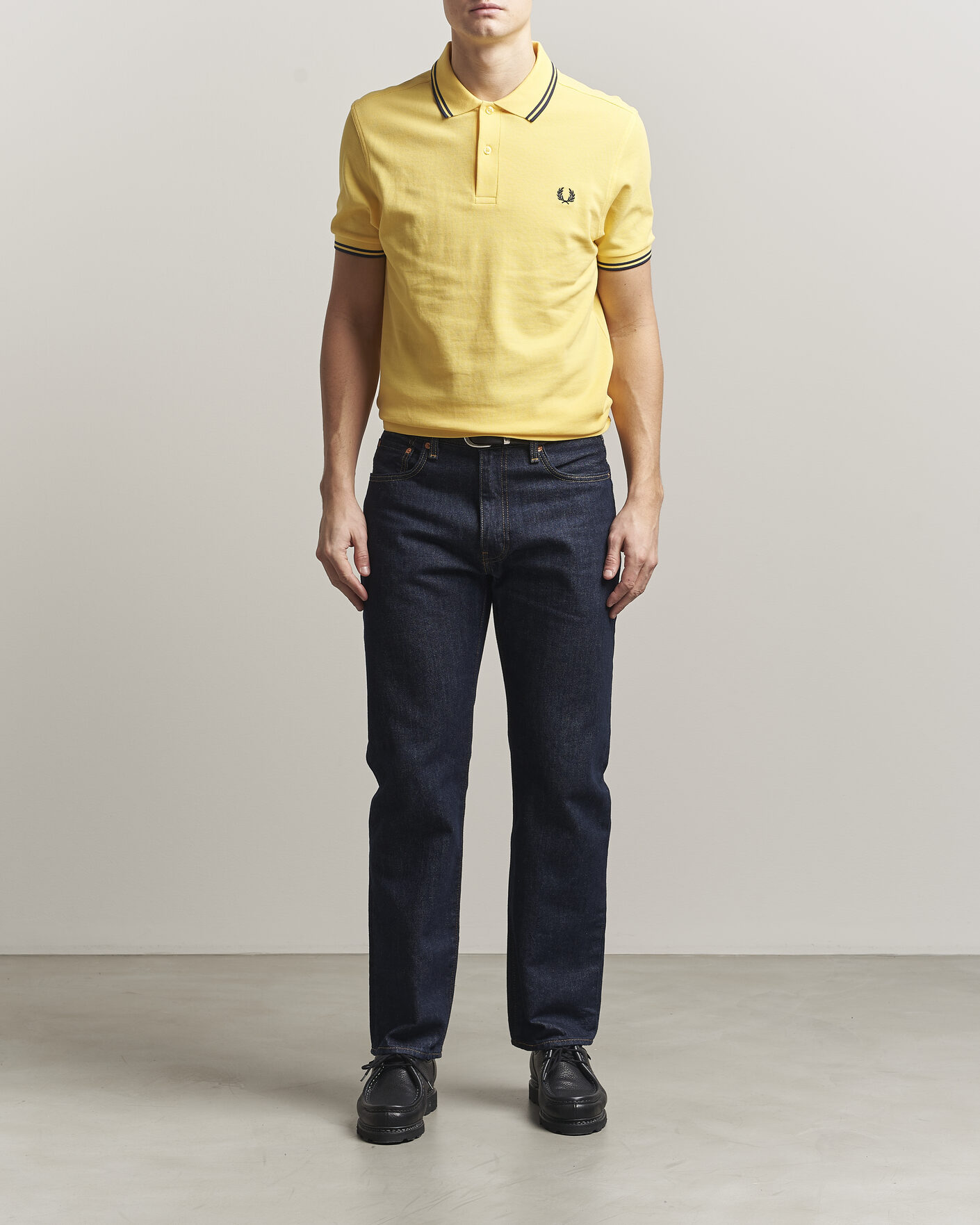 Herre | Pikéer | Fred Perry | Twin Tipped Polo Shirt Lemon Yellow