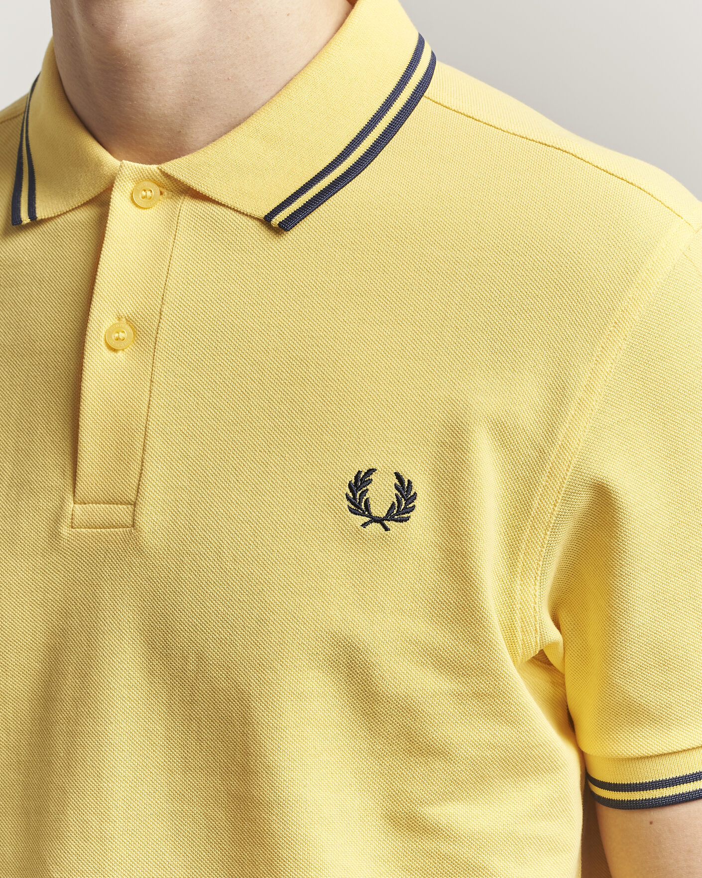 Herre | Pikéer | Fred Perry | Twin Tipped Polo Shirt Lemon Yellow