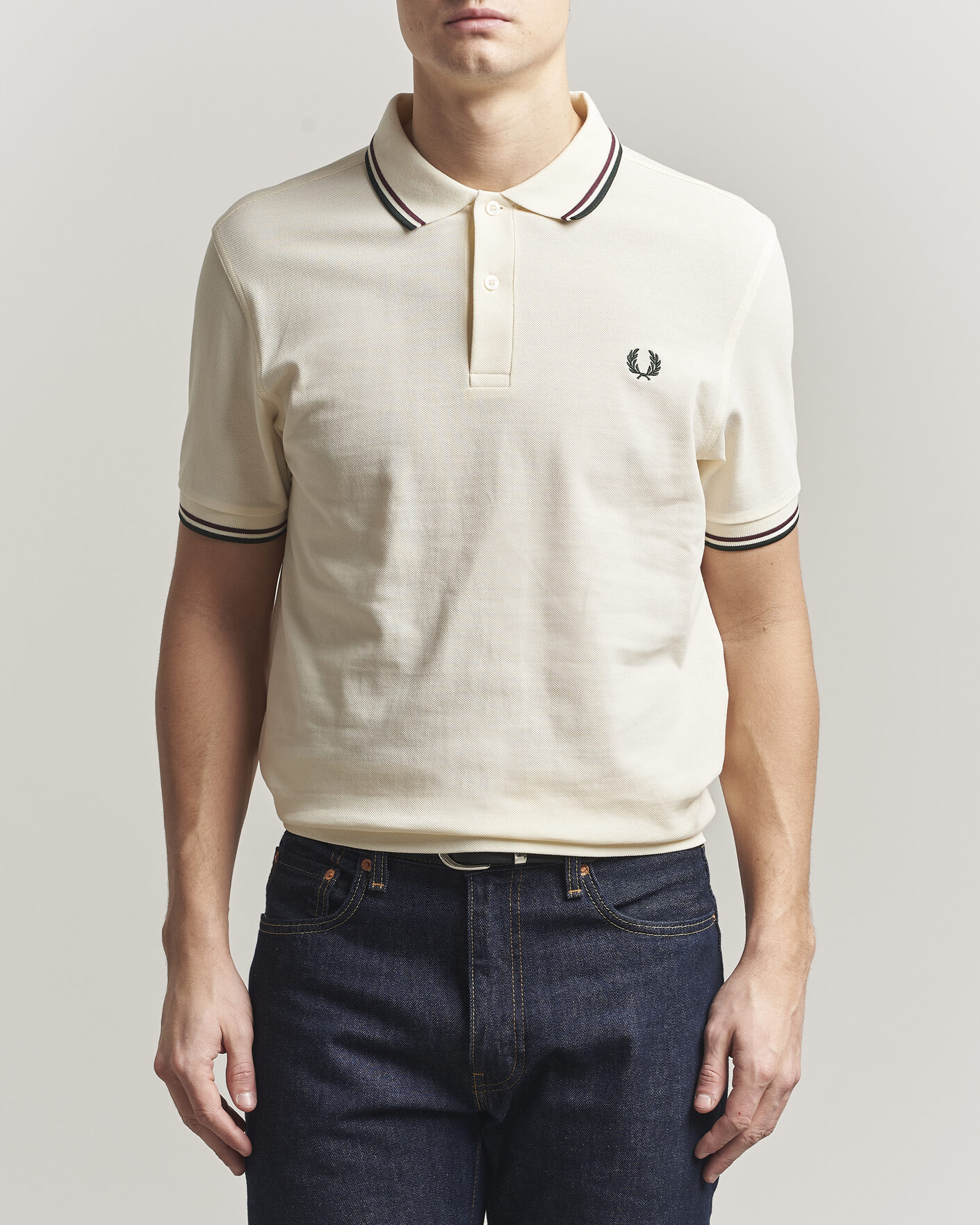 Herre | Pikéer | Fred Perry | Twin Tipped Polo Shirt Ecru
