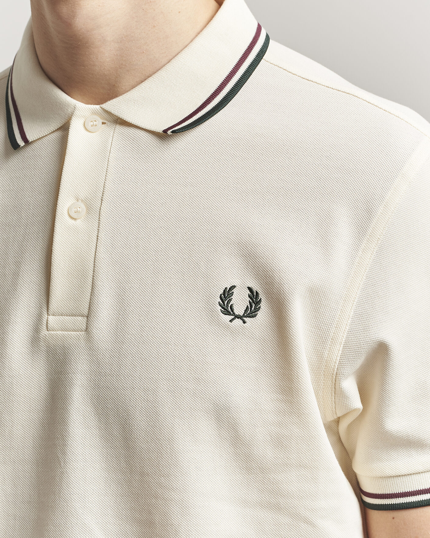 Herre | Pikéer | Fred Perry | Twin Tipped Polo Shirt Ecru