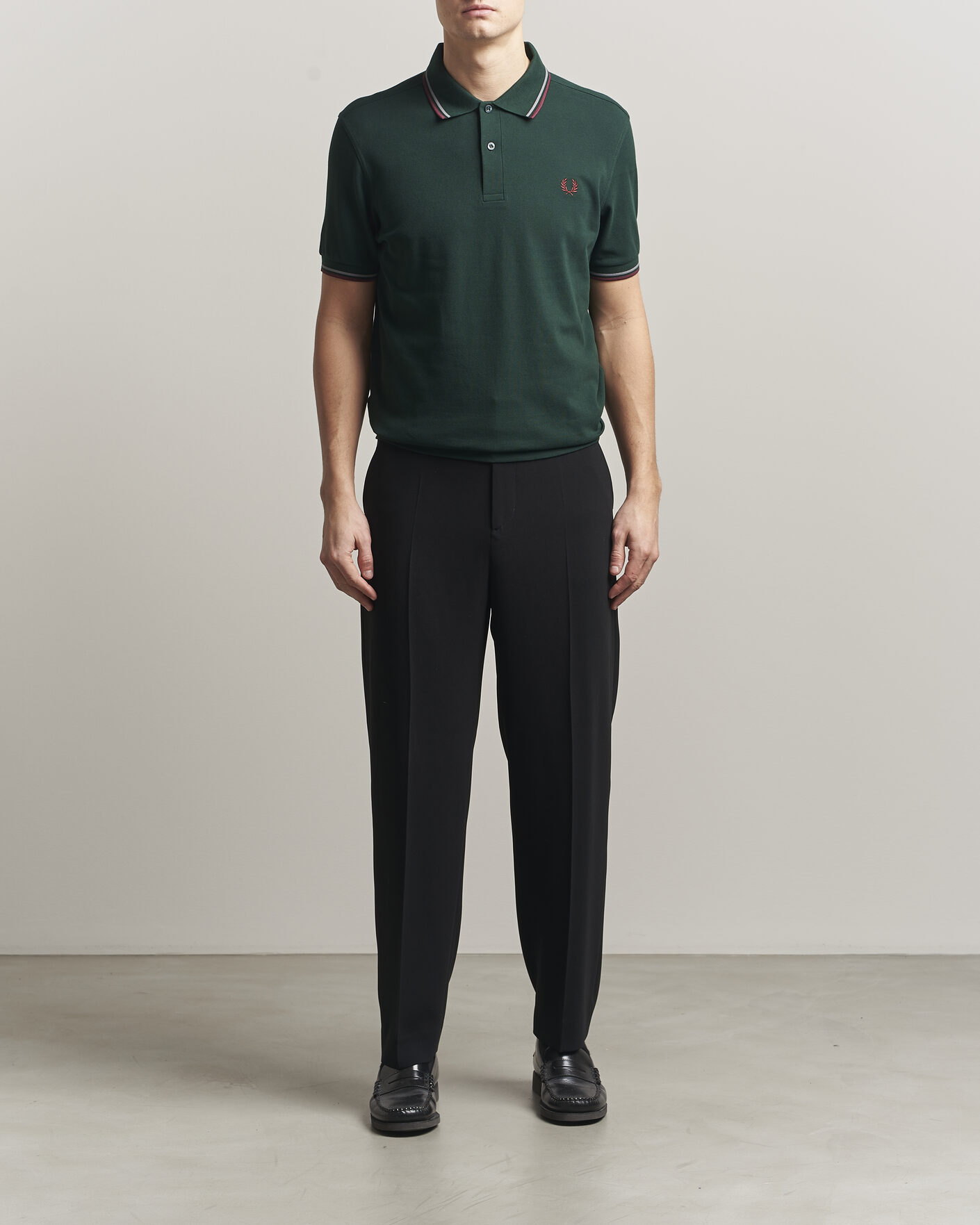 Herre | Pikéer | Fred Perry | Twin Tipped Polo Shirt Grassroots Green