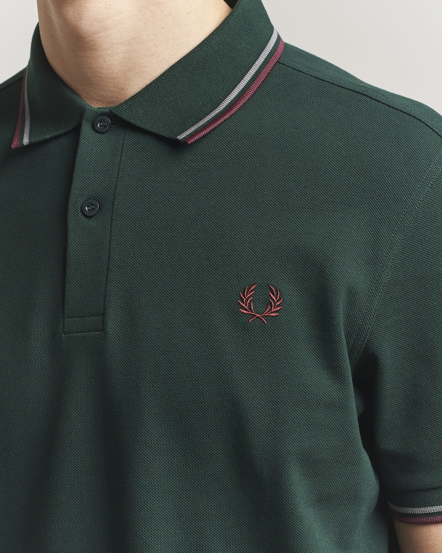 Herre | Pikéer | Fred Perry | Twin Tipped Polo Shirt Grassroots Green