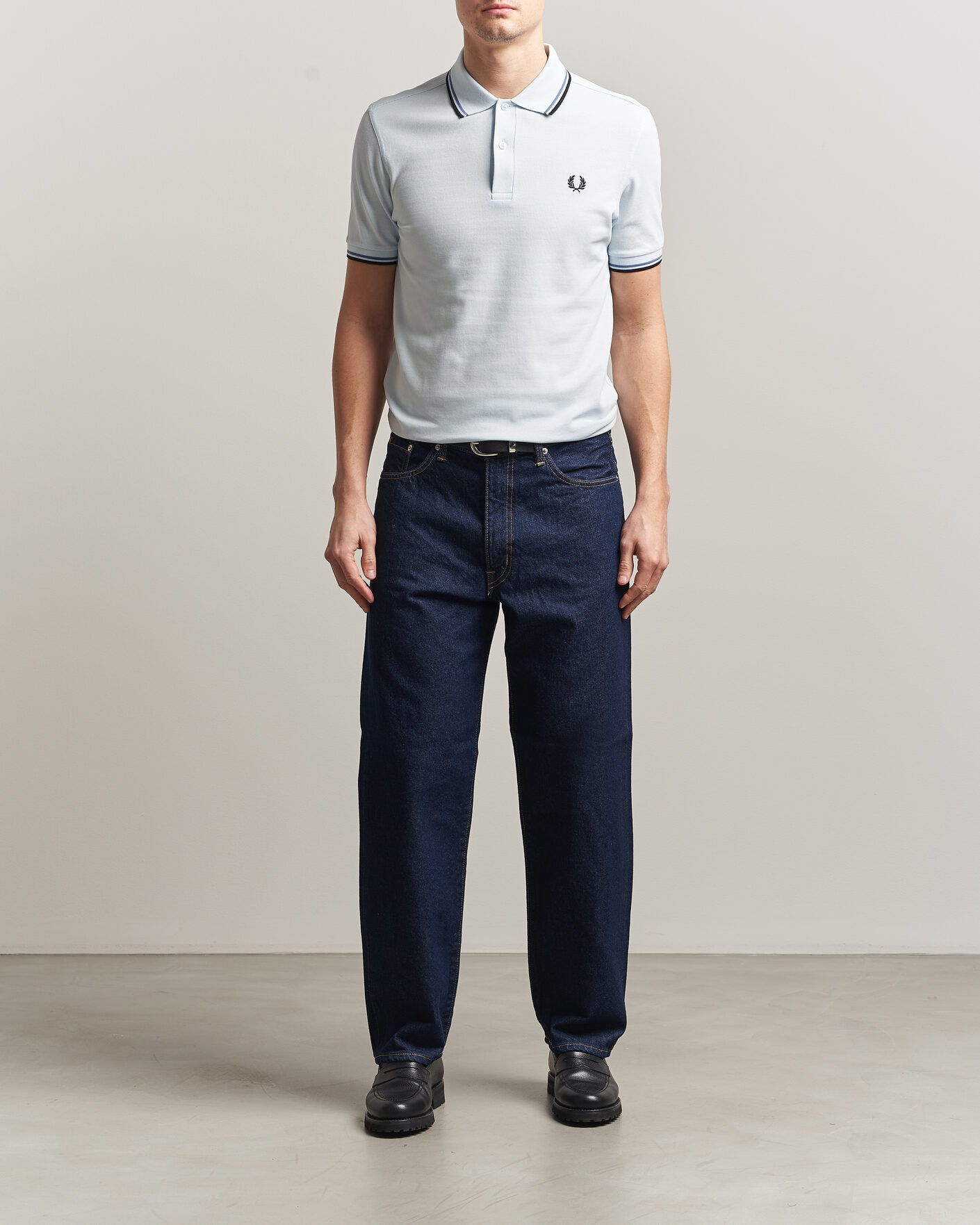Herre | Pikéer | Fred Perry | Twin Tipped Polo Shirt Light Ice
