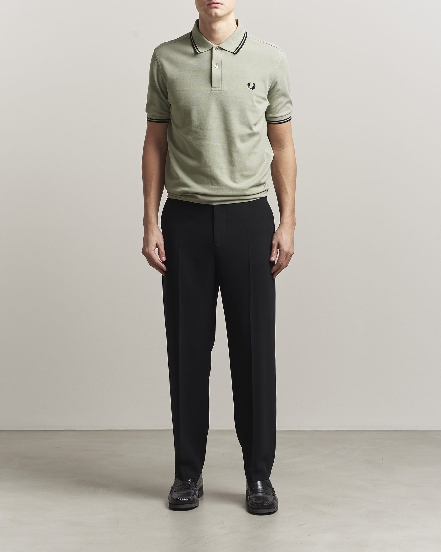 Herre | Pikéer | Fred Perry | Twin Tipped Polo Shirt Seagrass Green