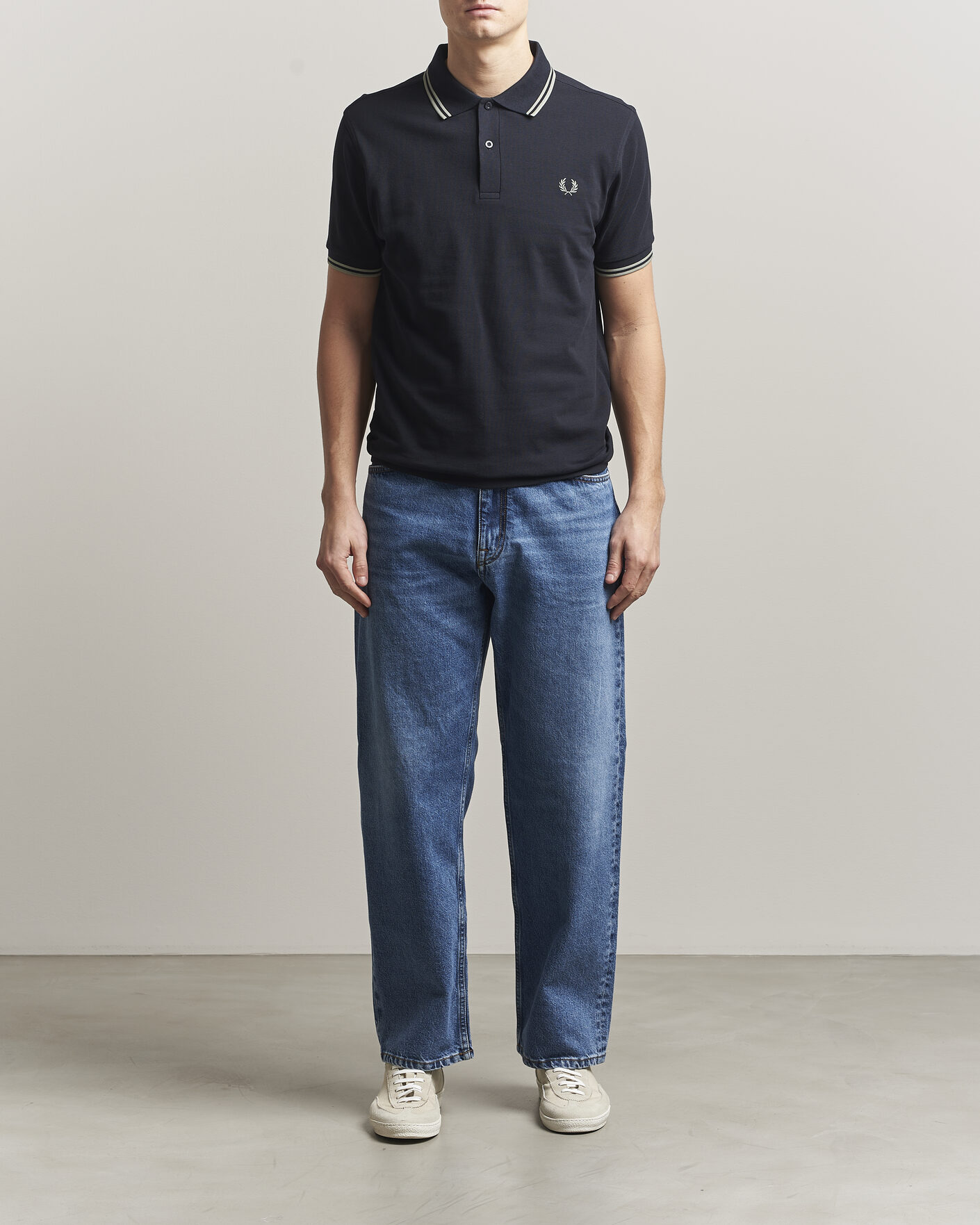 Herre | Pikéer | Fred Perry | Twin Tipped Polo Shirt Navy