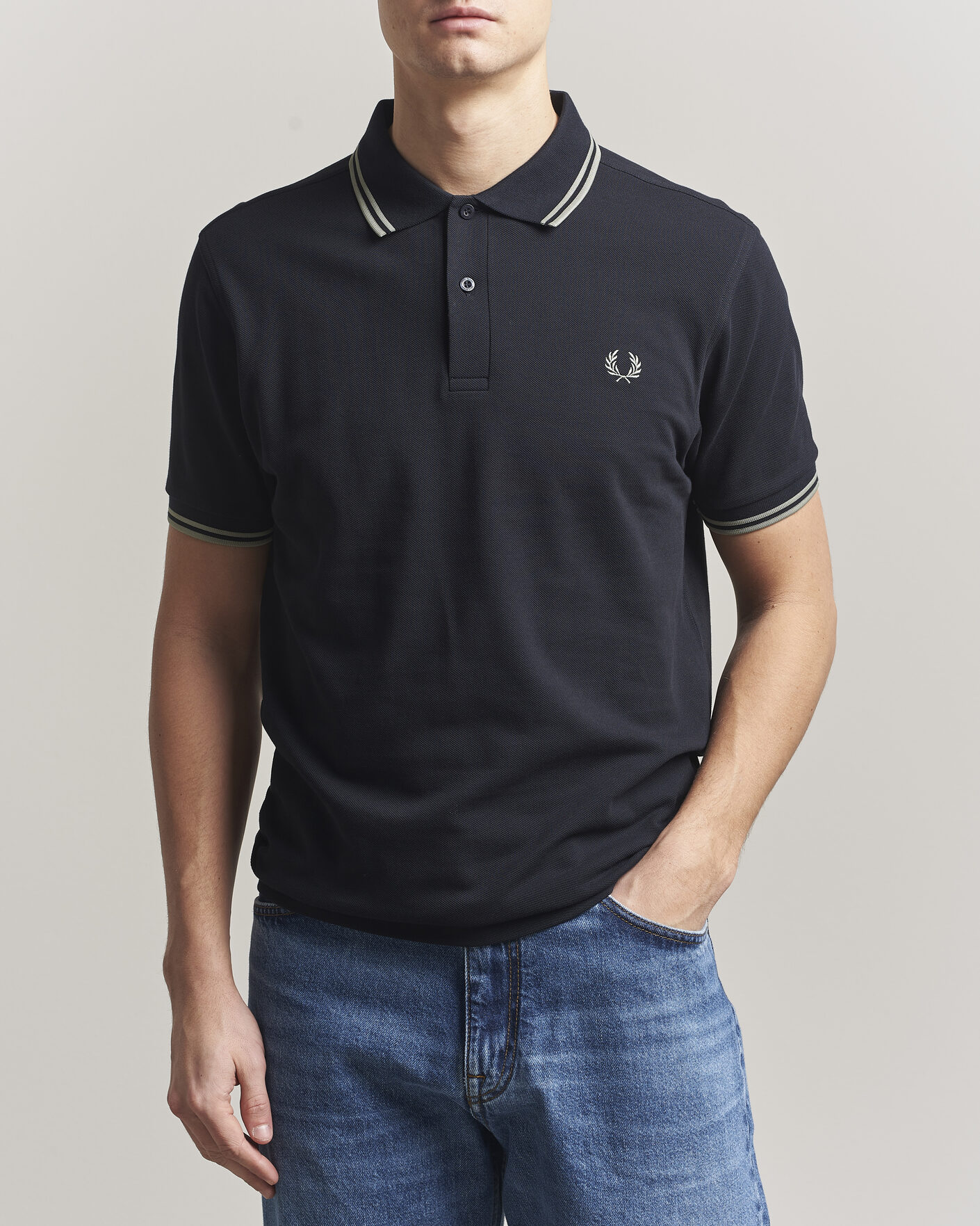 Herre | Pikéer | Fred Perry | Twin Tipped Polo Shirt Navy