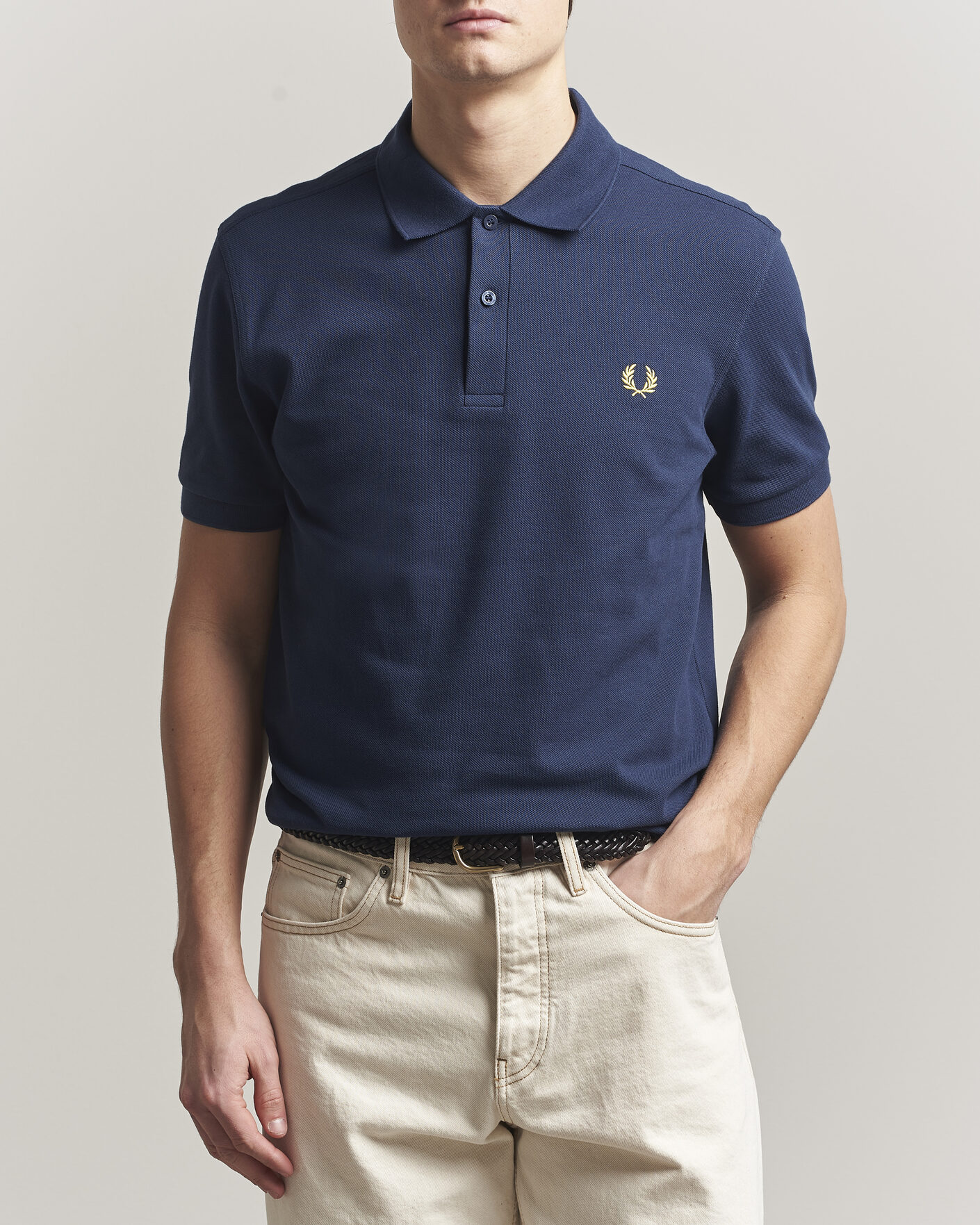 Herre | Pikéer | Fred Perry | Plain Polo Tennis Blue