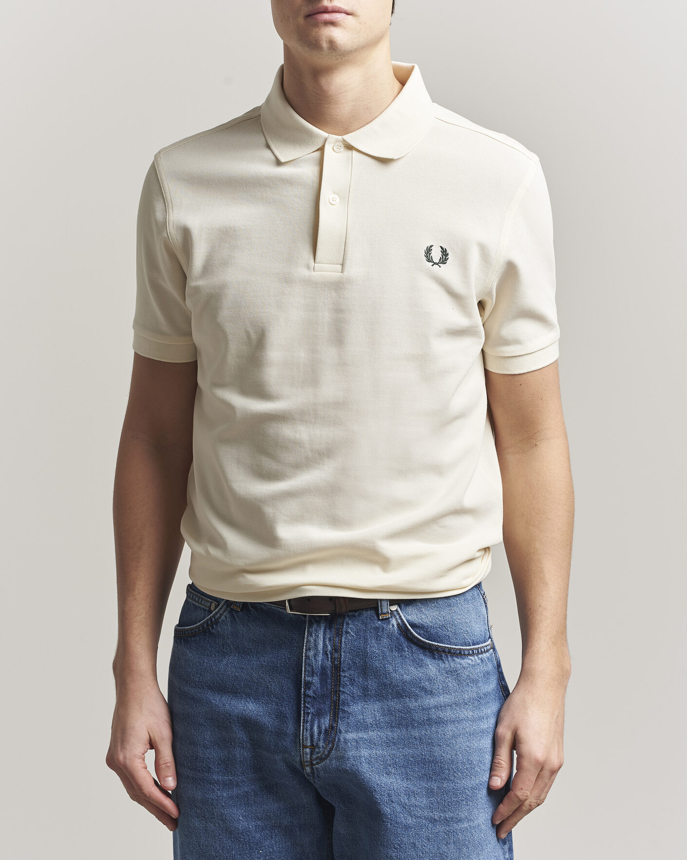 Herre | Pikéer | Fred Perry | Plain Polo Ecru