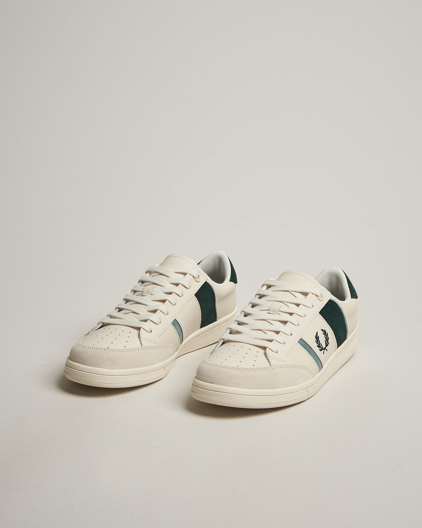 Herre | Sneakers | Fred Perry | B725 Leather/Suede Sneaker Ecru