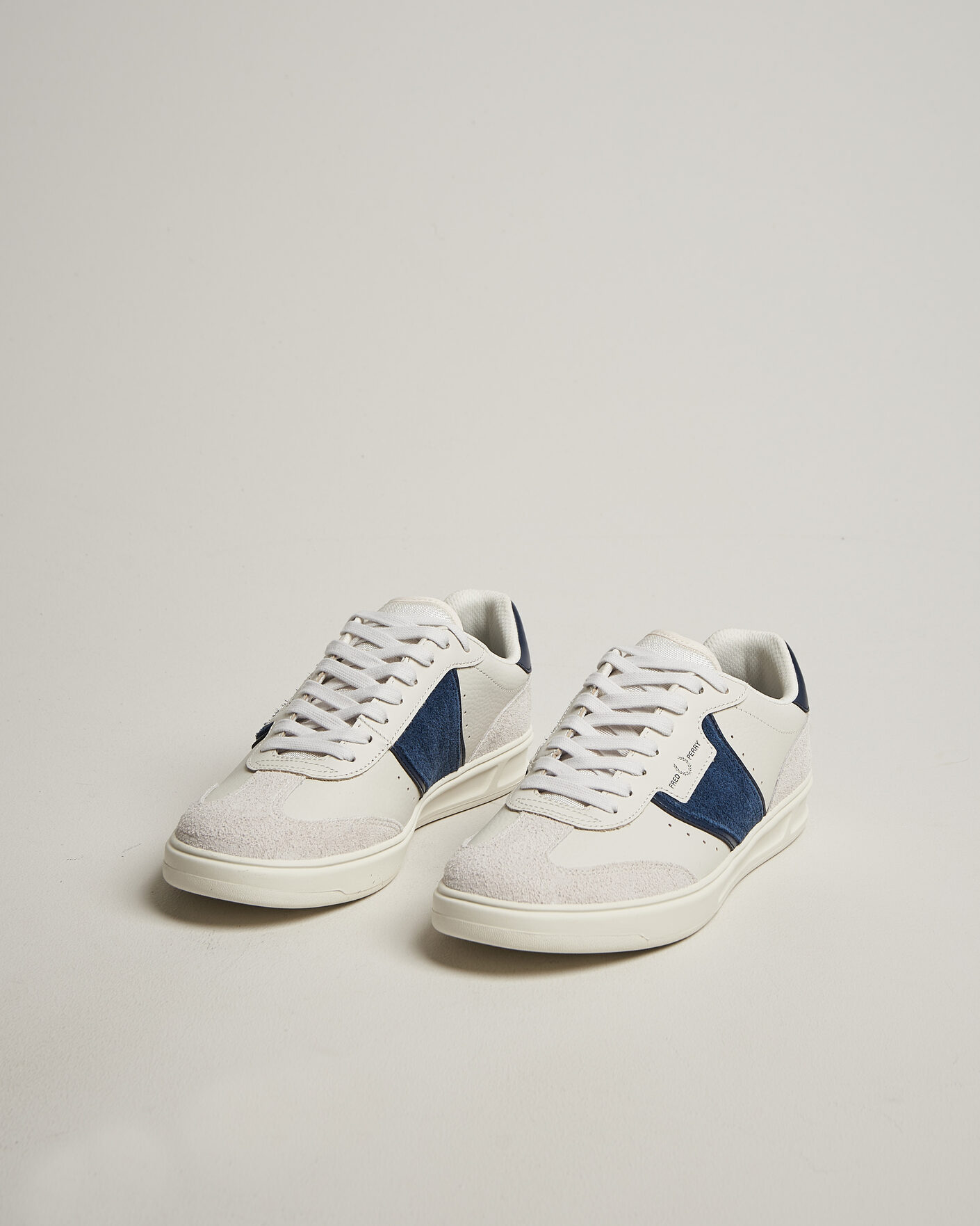 Herre | Sneakers | Fred Perry | B4 Leather/Suede Sneaker Porcelain/Navy