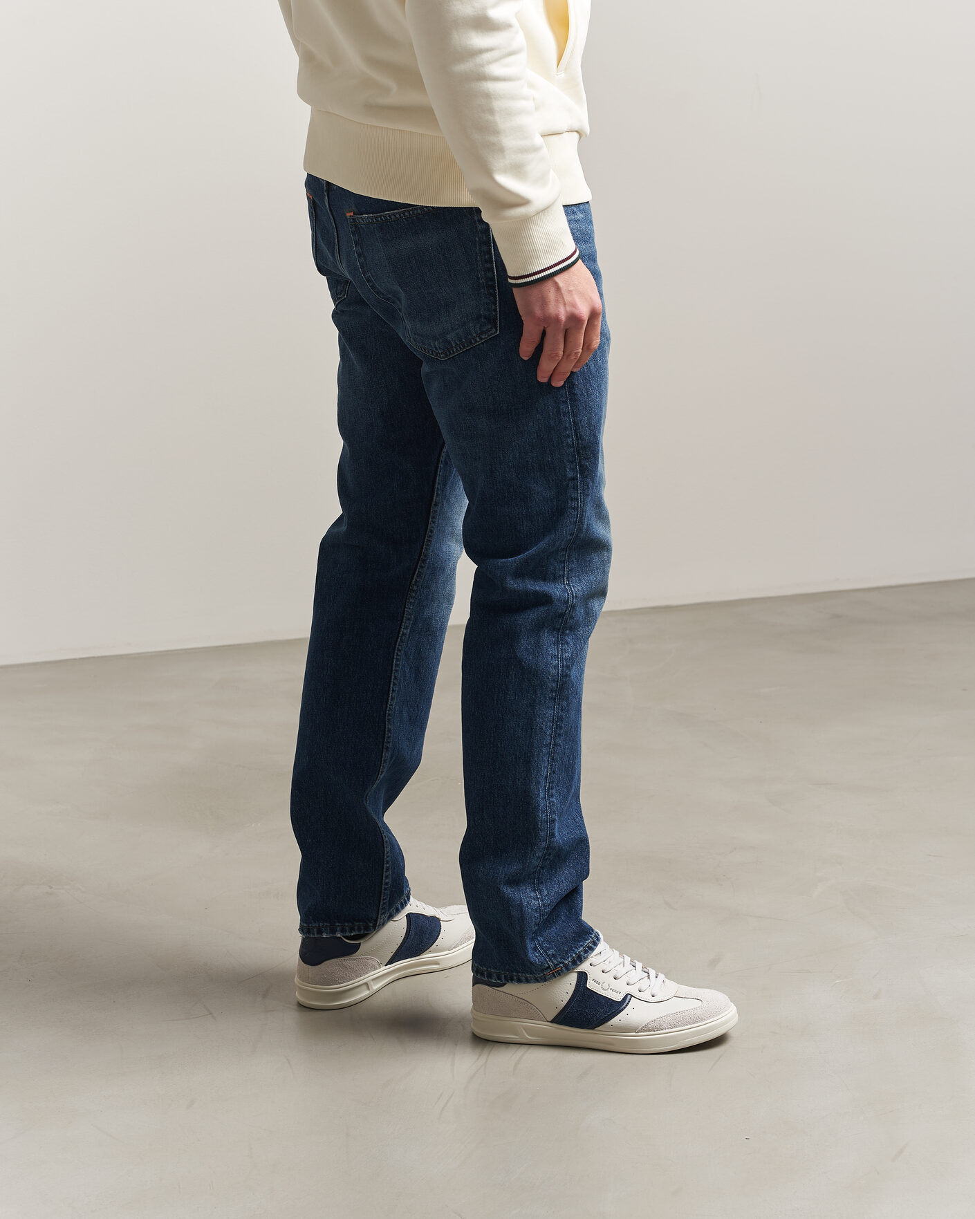 Herre | Sneakers | Fred Perry | B4 Leather/Suede Sneaker Porcelain/Navy