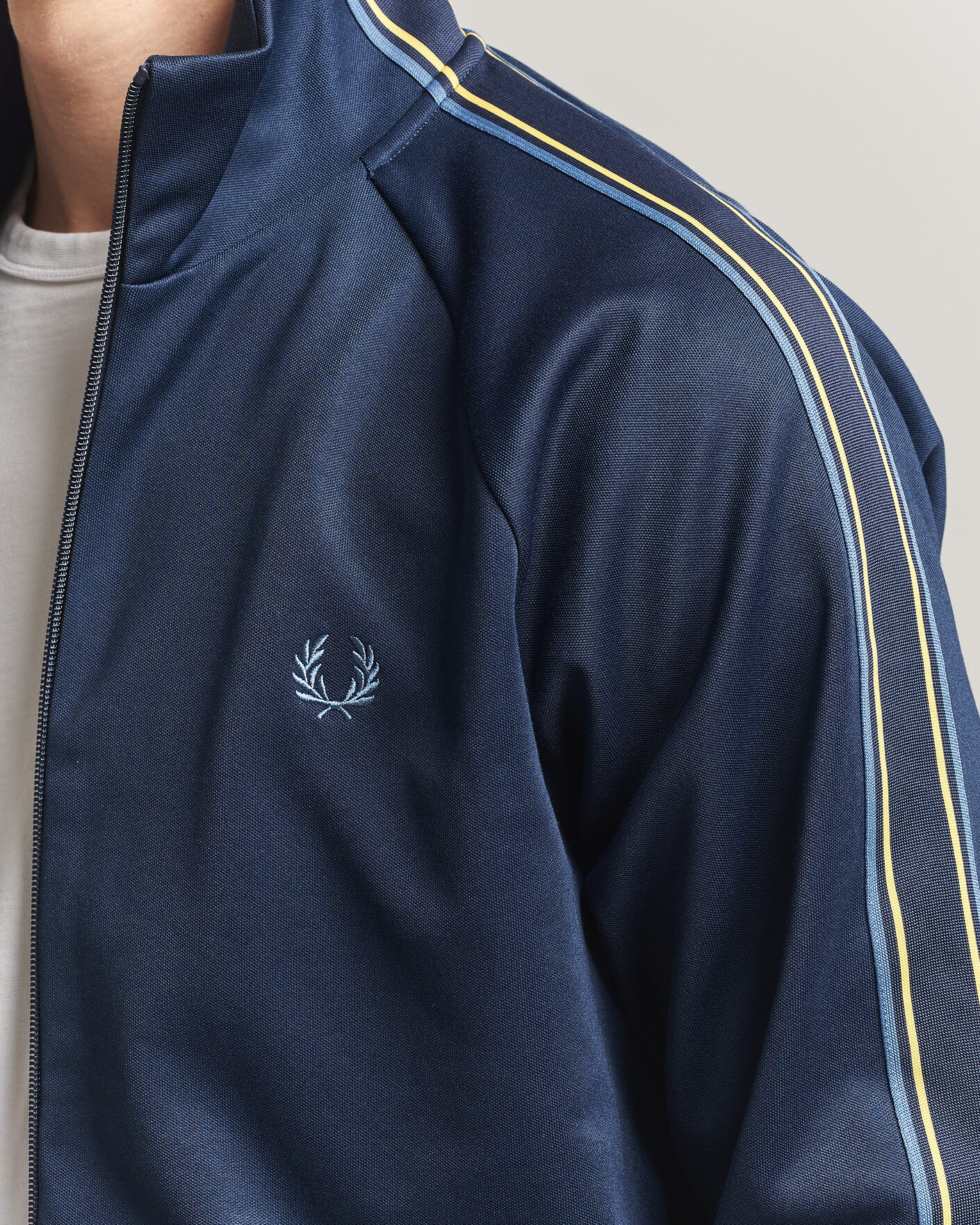 Herre | Gensere | Fred Perry | Tramline Taped Track Jacket Tennis Blue