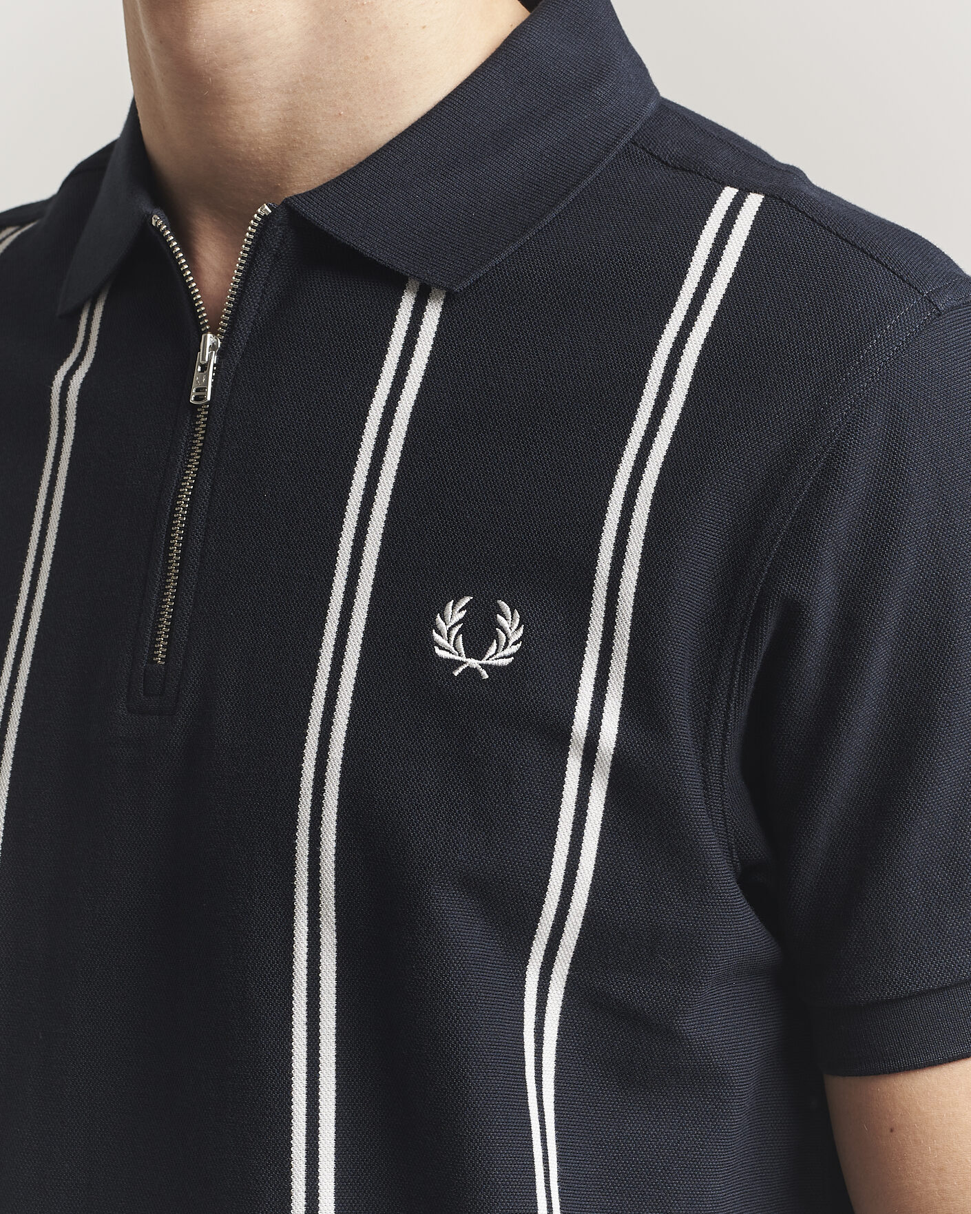 Herre | Pikéer | Fred Perry | Vertical Striped Polo Navy