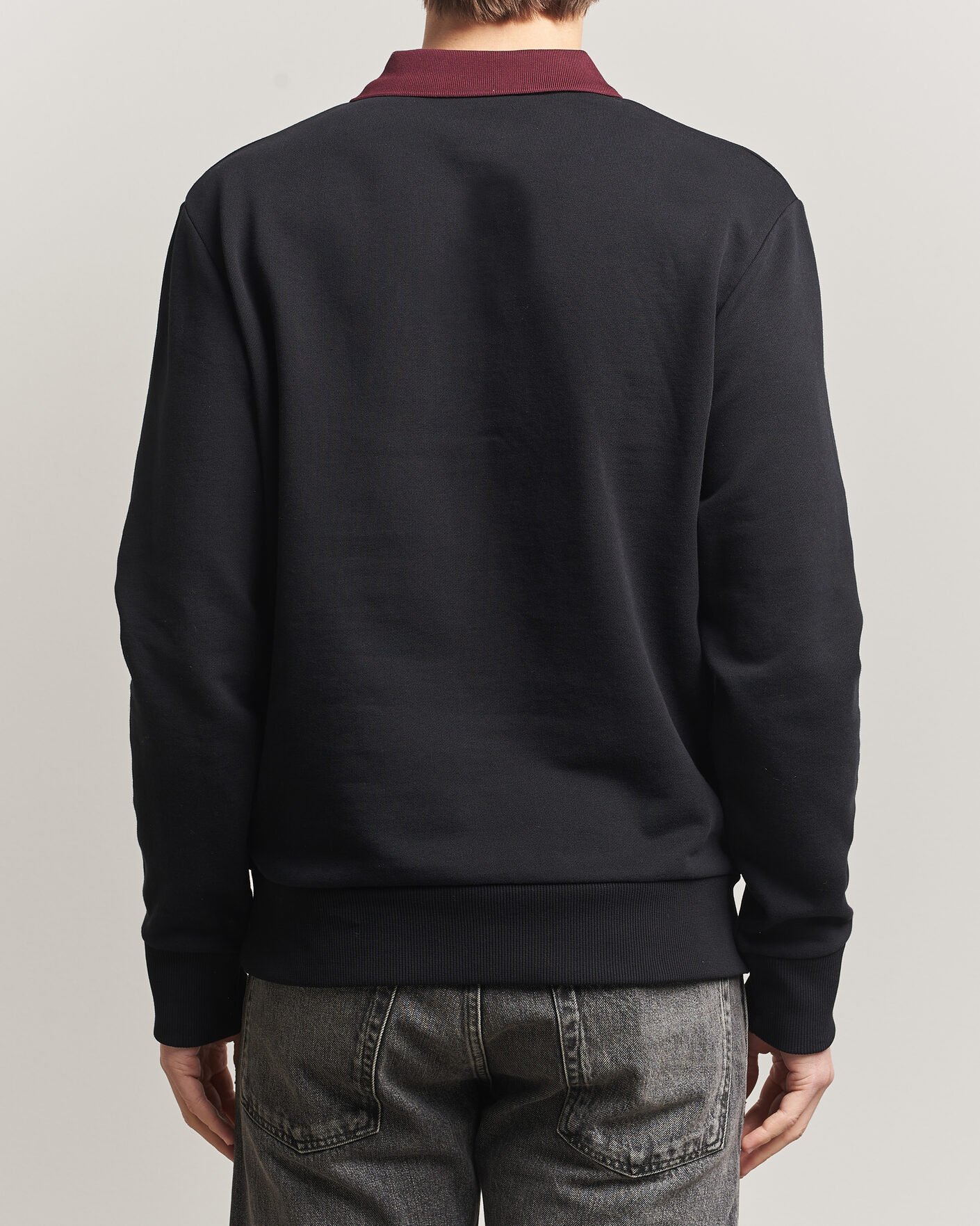 Herre | Gensere | Fred Perry | Embroidered Paneled Polo Sweater Black
