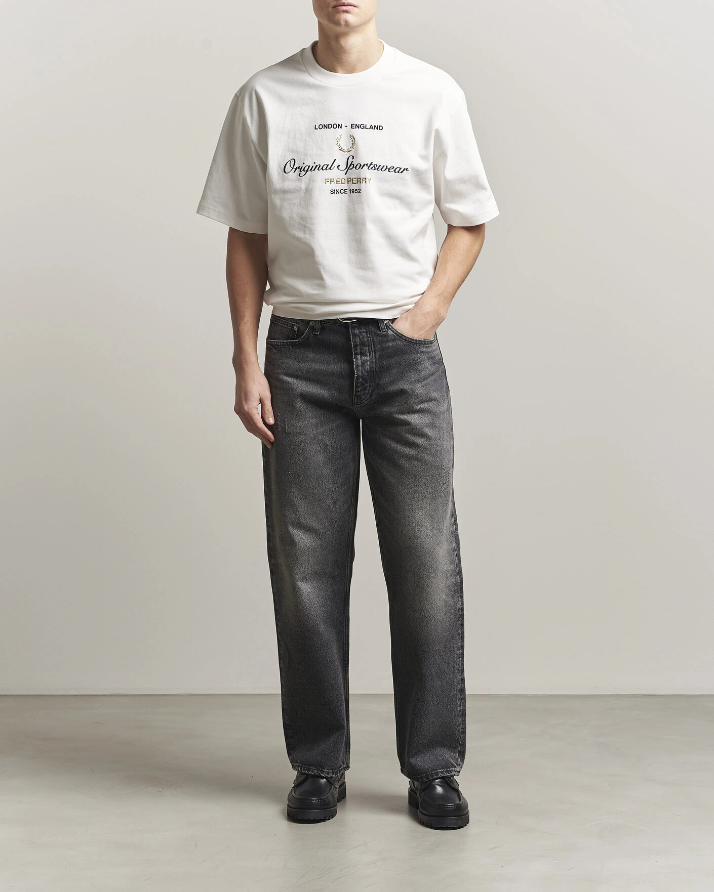 Herre | T-Shirts | Fred Perry | Original Sportswear T-Shirt Snow White