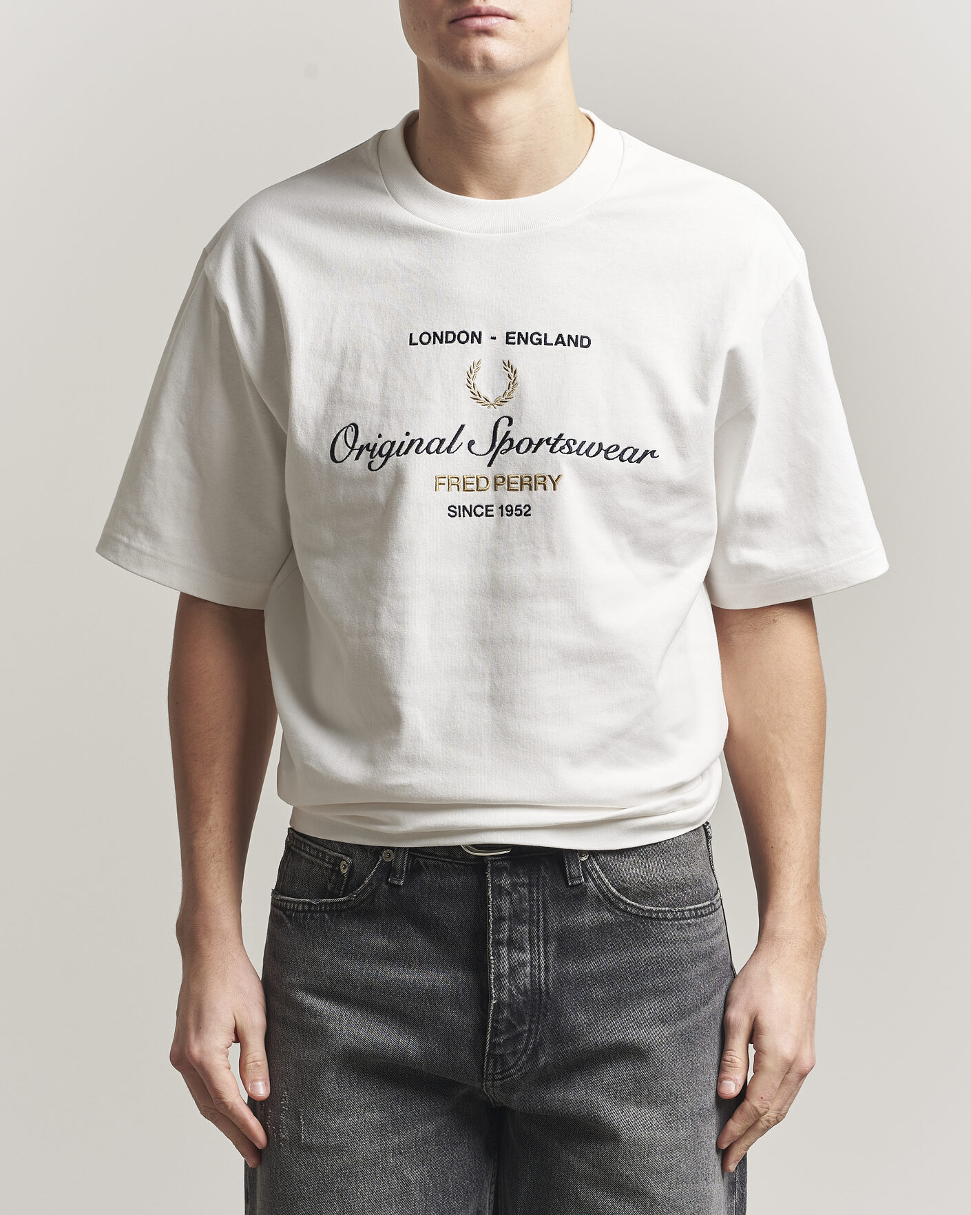 Herre | T-Shirts | Fred Perry | Original Sportswear T-Shirt Snow White