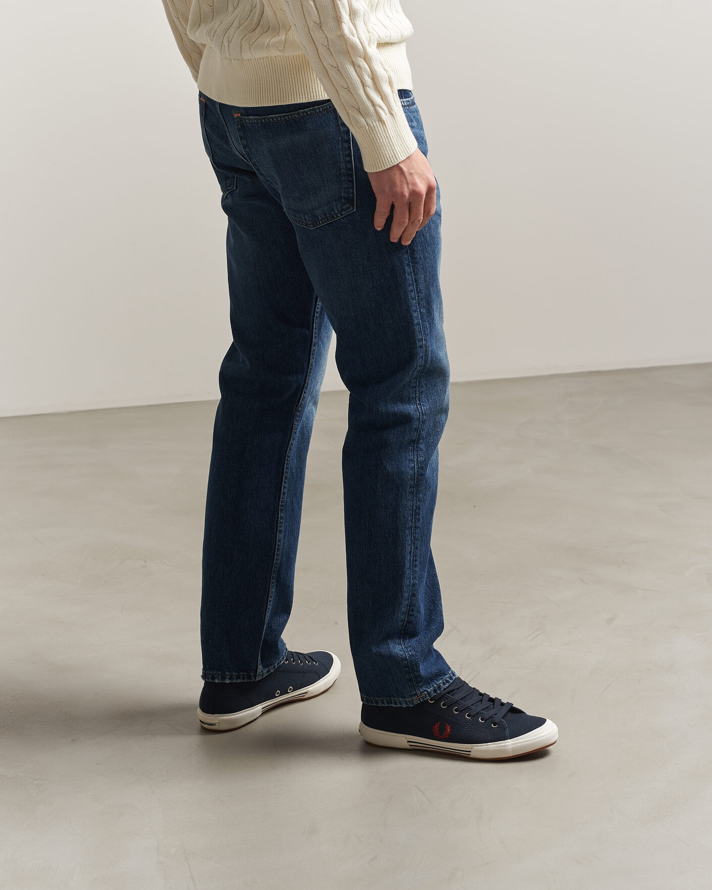 Herre | Sneakers | Fred Perry | B708 Vintage Tennis Sneaker Navy