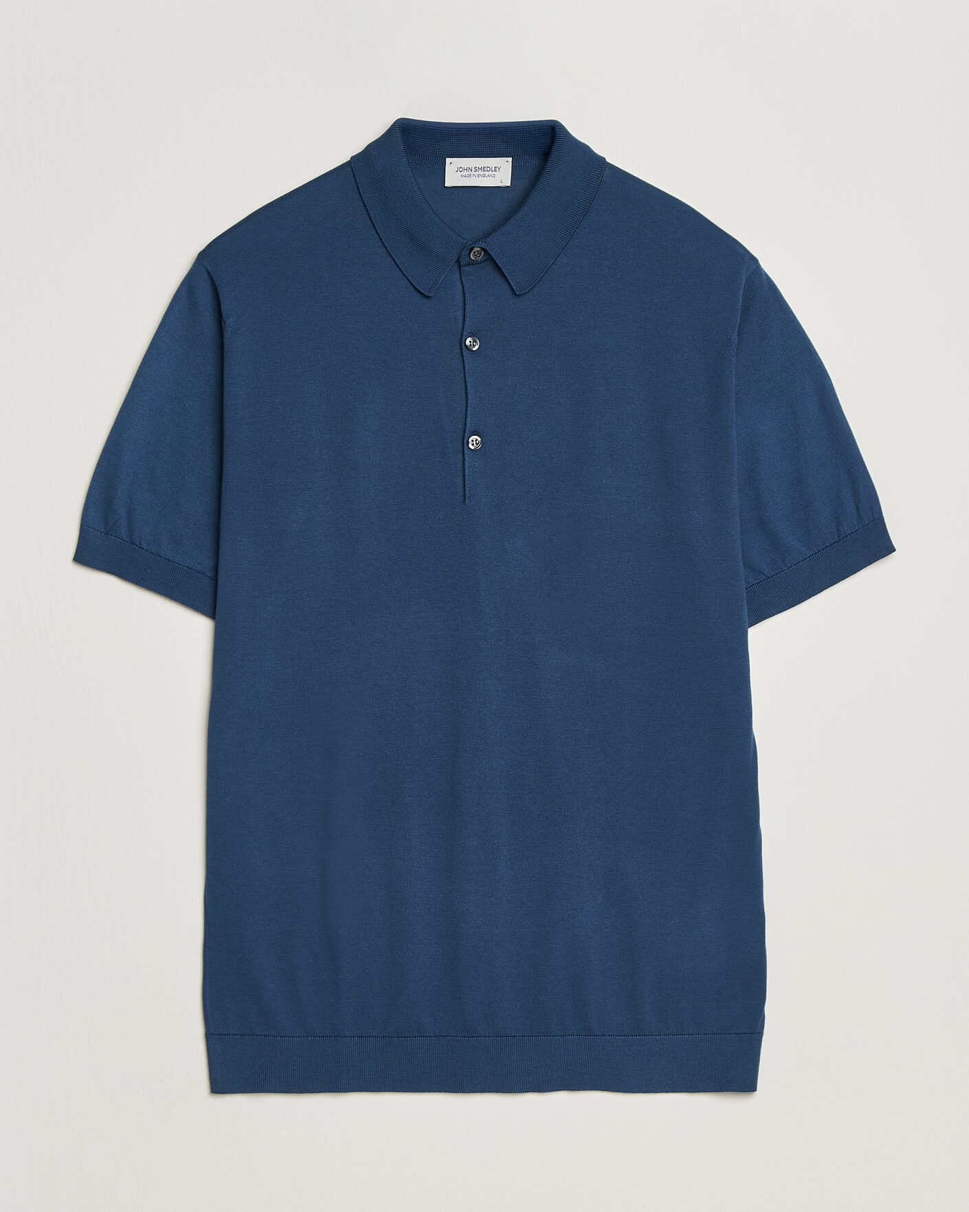 Herre | Pikéer | John Smedley | Adrian Slim Fit Sea Island Cotton Polo Delft Blue