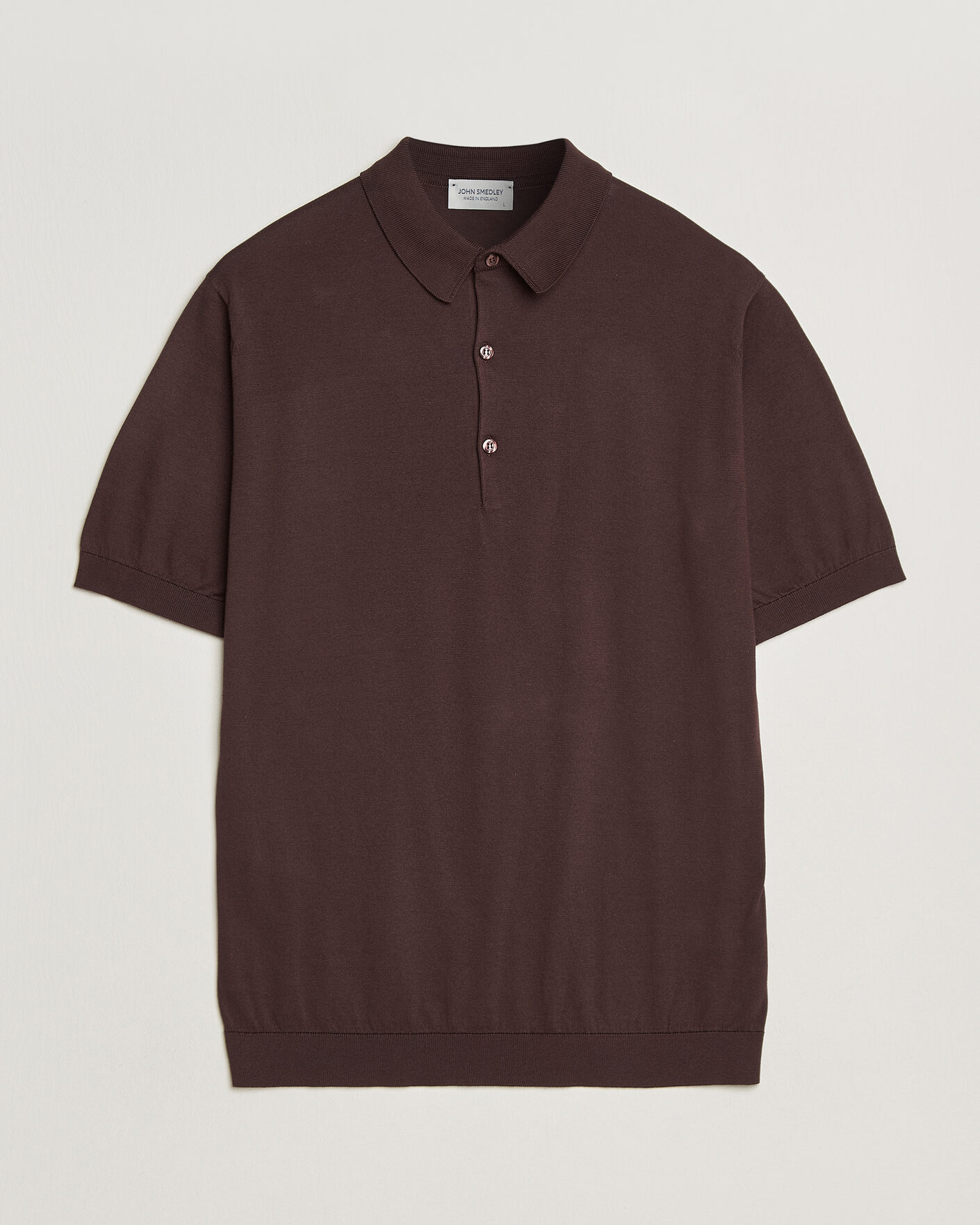 Herre | Pikéer | John Smedley | Adrian Slim Fit Sea Island Cotton Polo Raisin Brown