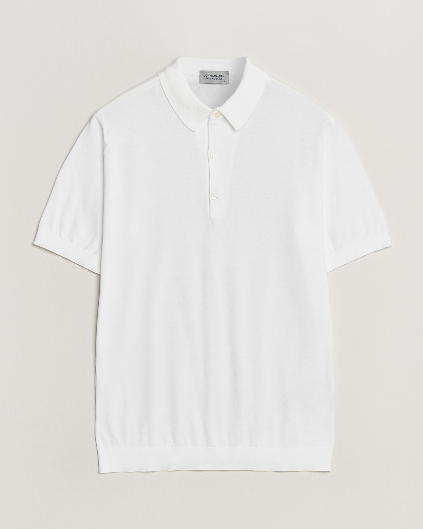 Herre | Pikéer | John Smedley | Adrian Slim Fit Sea Island Cotton Polo White