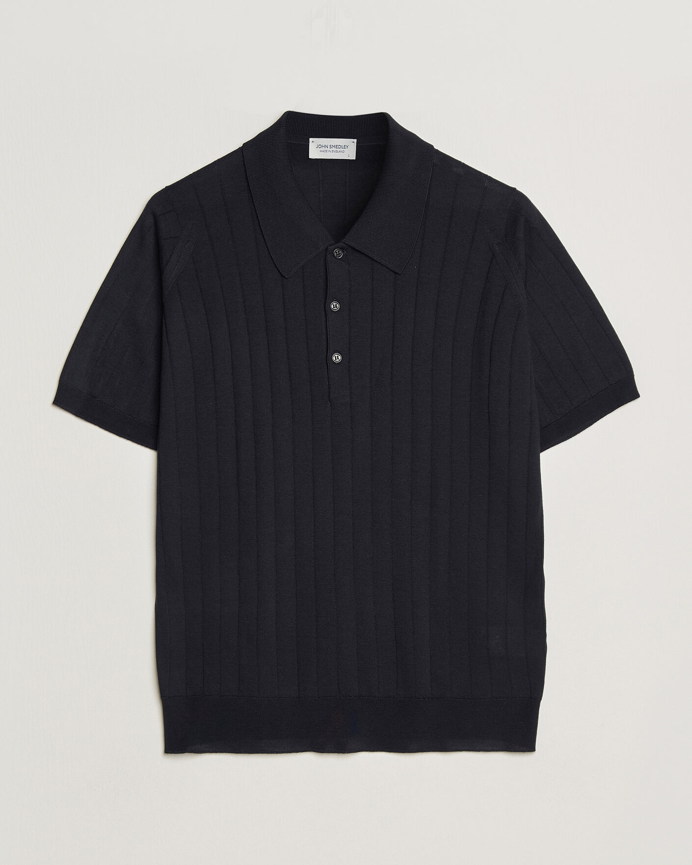Herre | Pikéer | John Smedley | Williams Merino/Cotton Knitted Polo Navy