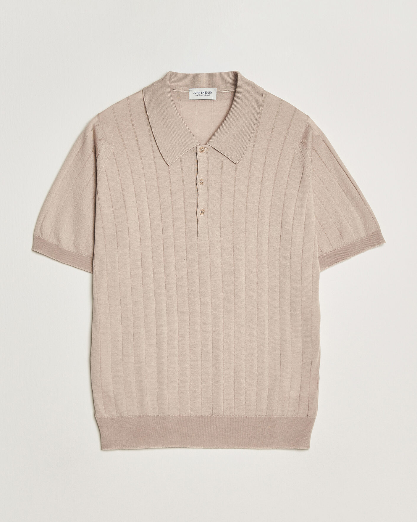 Herre | Pikéer | John Smedley | Williams Merino/Cotton Knitted Polo Oat