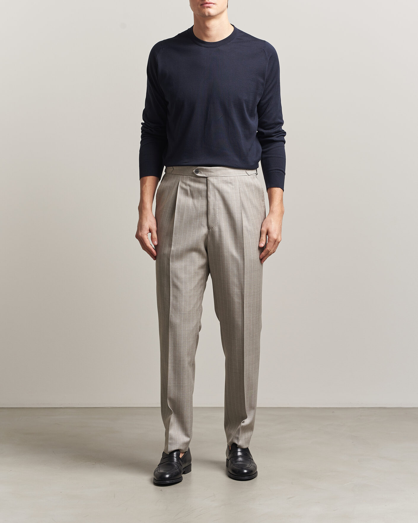 Herre | Gensere | John Smedley | Rowland Sea Island Crew Neck Pullover Navy