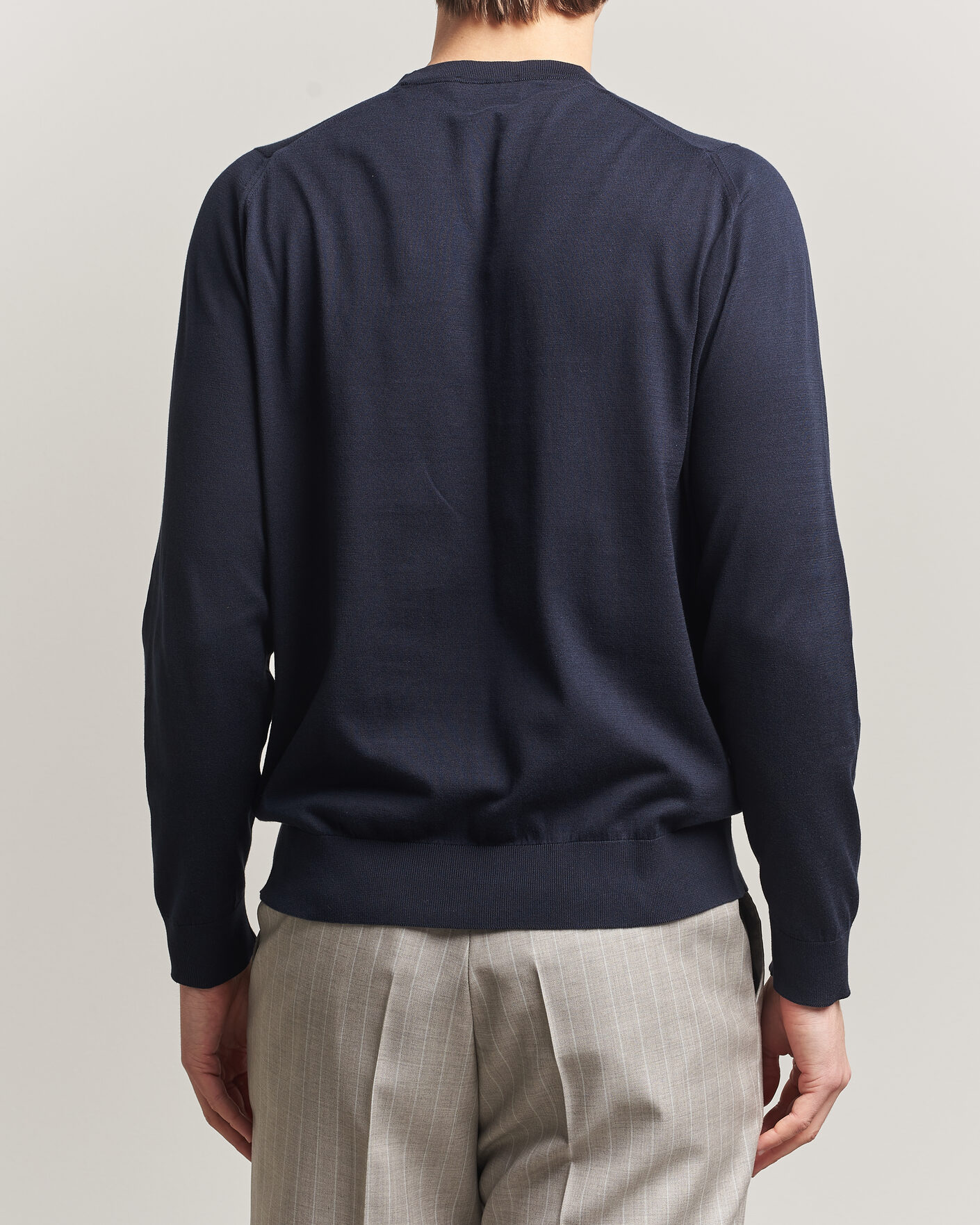 Herre | Gensere | John Smedley | Rowland Sea Island Crew Neck Pullover Navy
