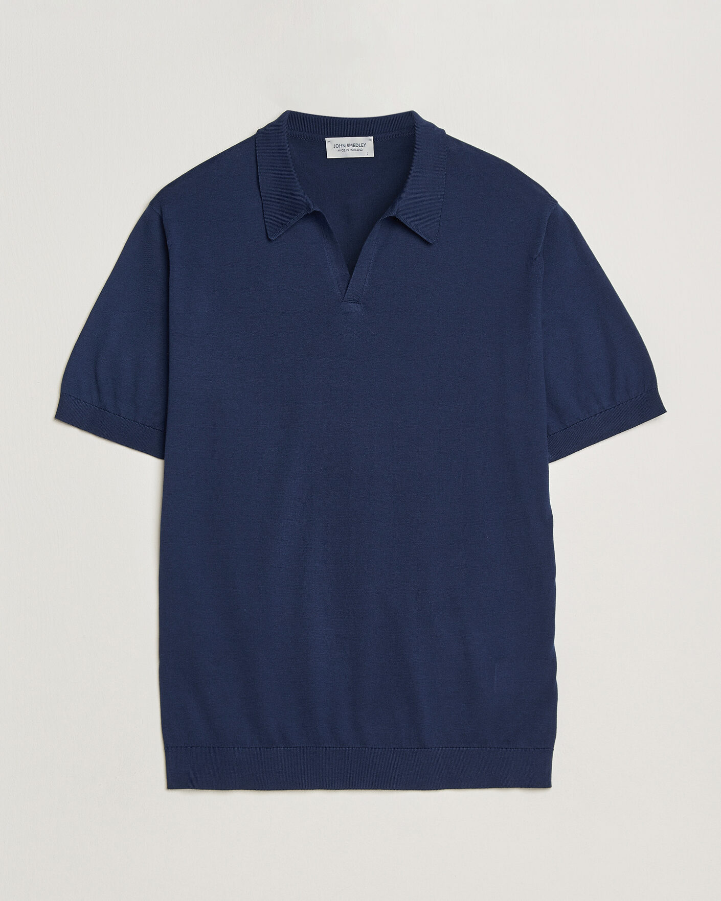 Herre | Pikéer | John Smedley | Noah Open Collar Sea Island Polo French Navy