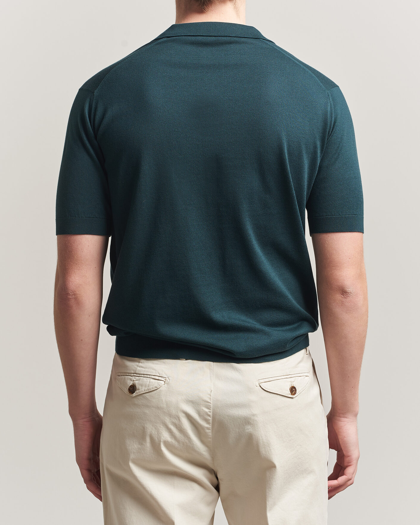 Herre | Pikéer | John Smedley | Noah Open Collar Sea Island Polo Rainforest