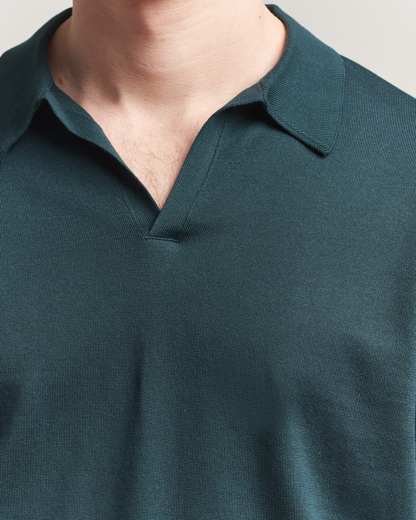 Herre | Pikéer | John Smedley | Noah Open Collar Sea Island Polo Rainforest
