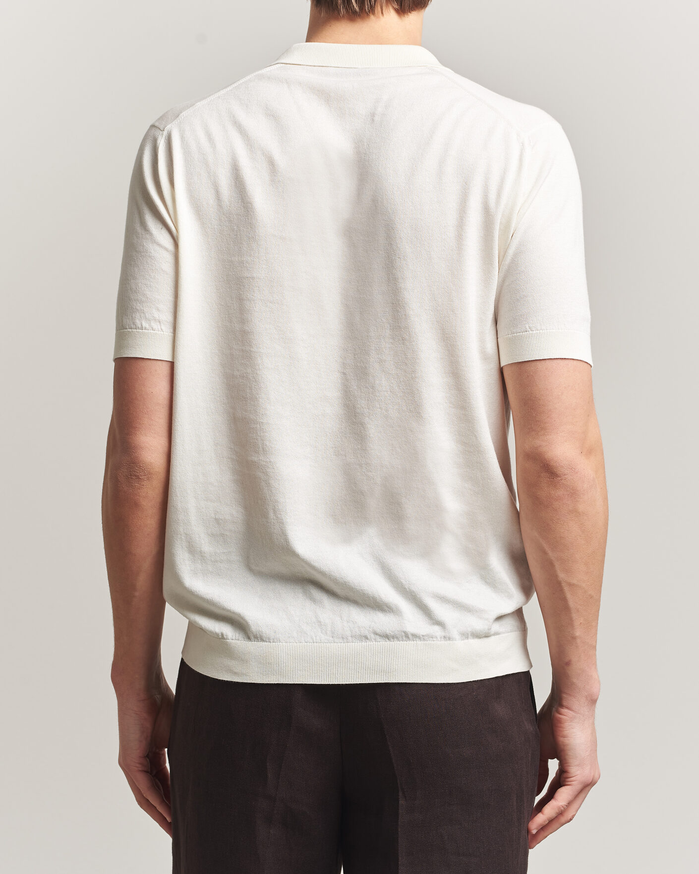 Herre | Pikéer | John Smedley | Noah Open Collar Sea Island Polo Starch