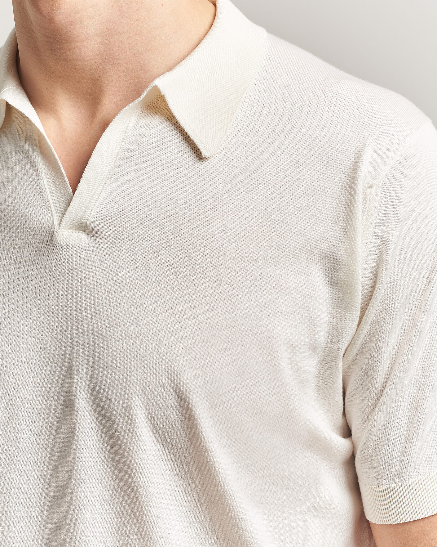 Herre | Pikéer | John Smedley | Noah Open Collar Sea Island Polo Starch