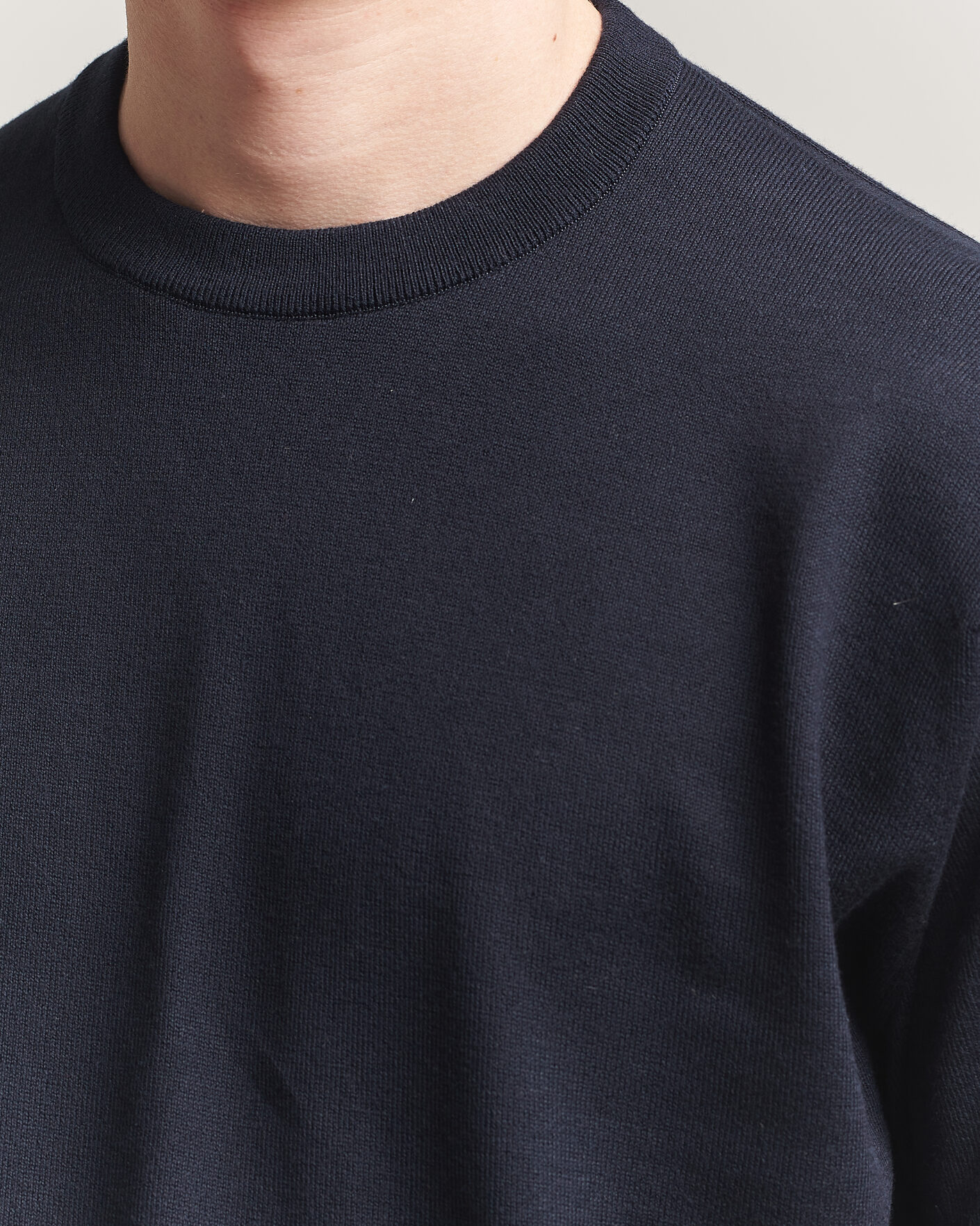 Herre | T-Shirts | John Smedley | Tindall Sea Island Cotton T-Shirt Navy