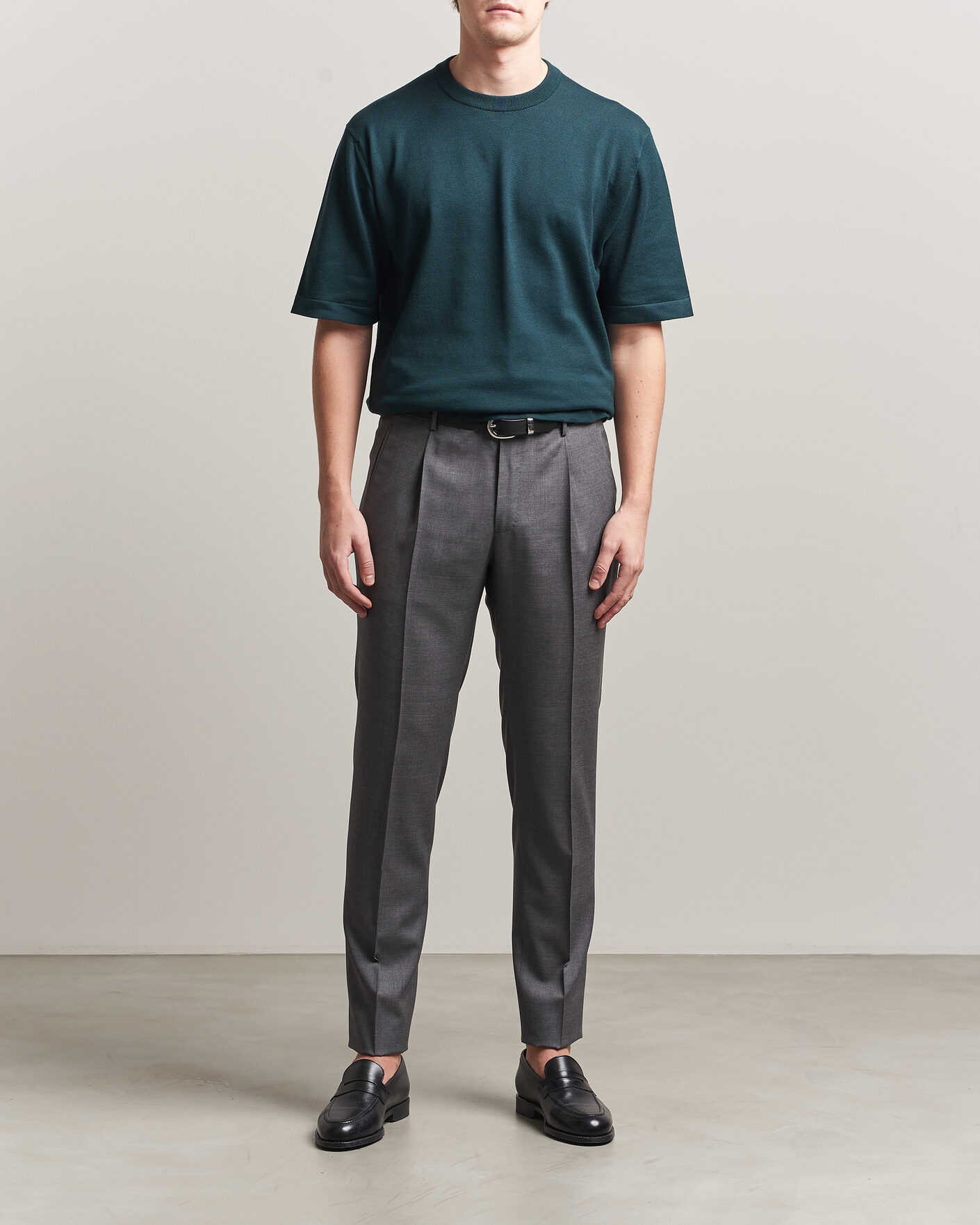 Herre | T-Shirts | John Smedley | Tindall Sea Island Cotton T-Shirt Rainforest