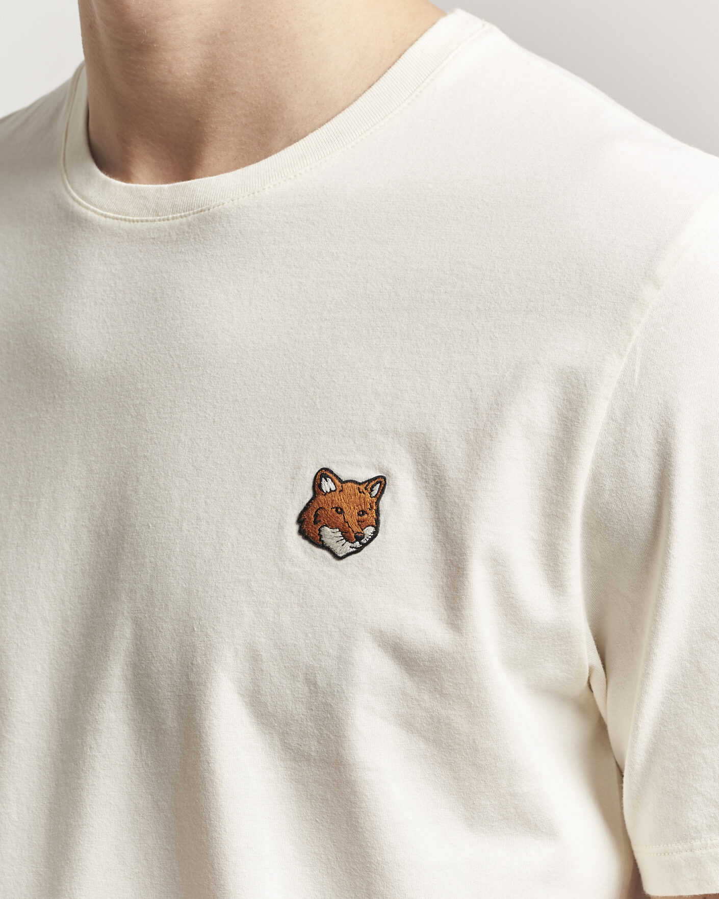 Herre | T-Shirts | Maison Kitsuné | Fox Head T-Shirt Noble Beige
