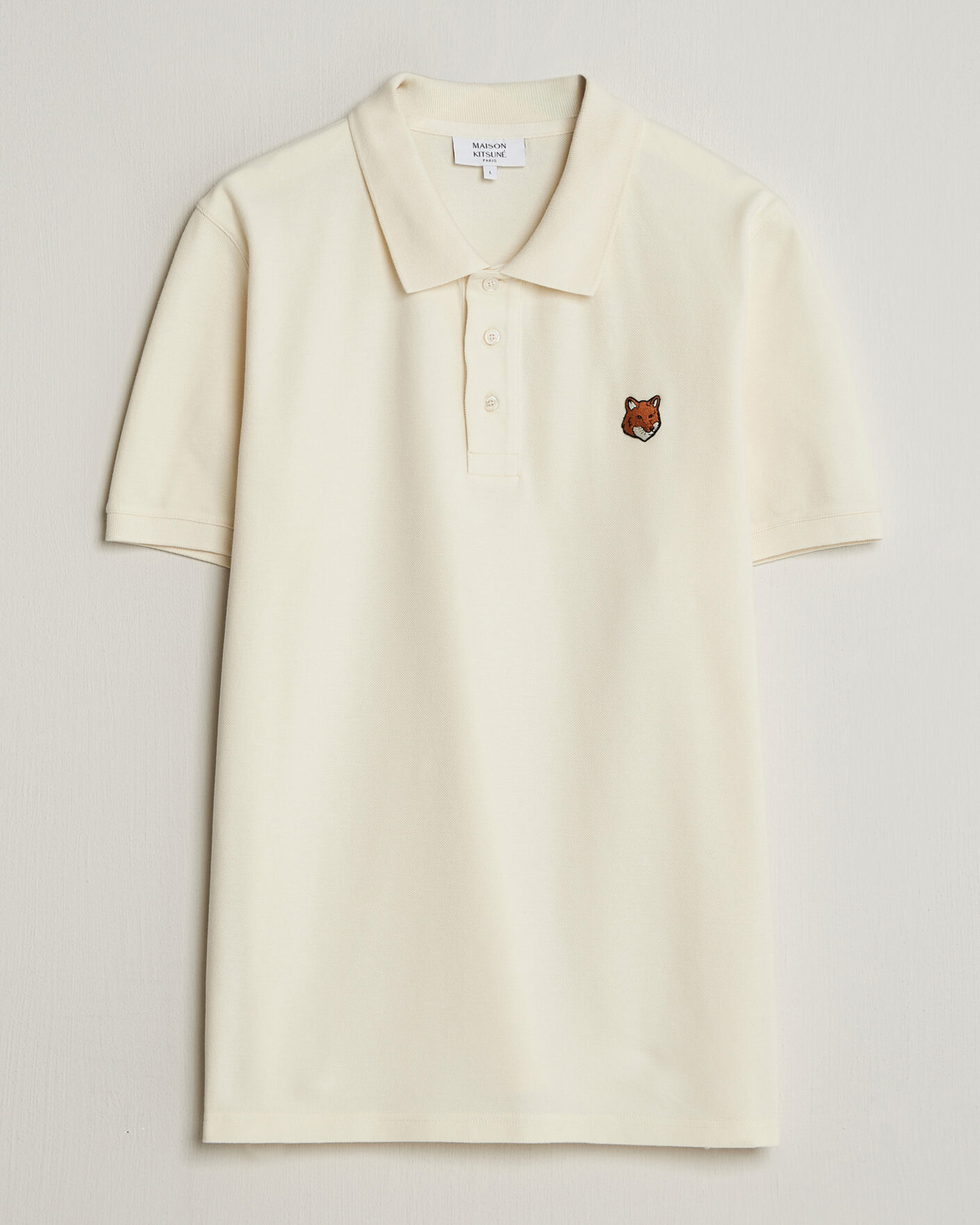 Herre | Pikéer | Maison Kitsuné | Fox Head Polo Noble Beige