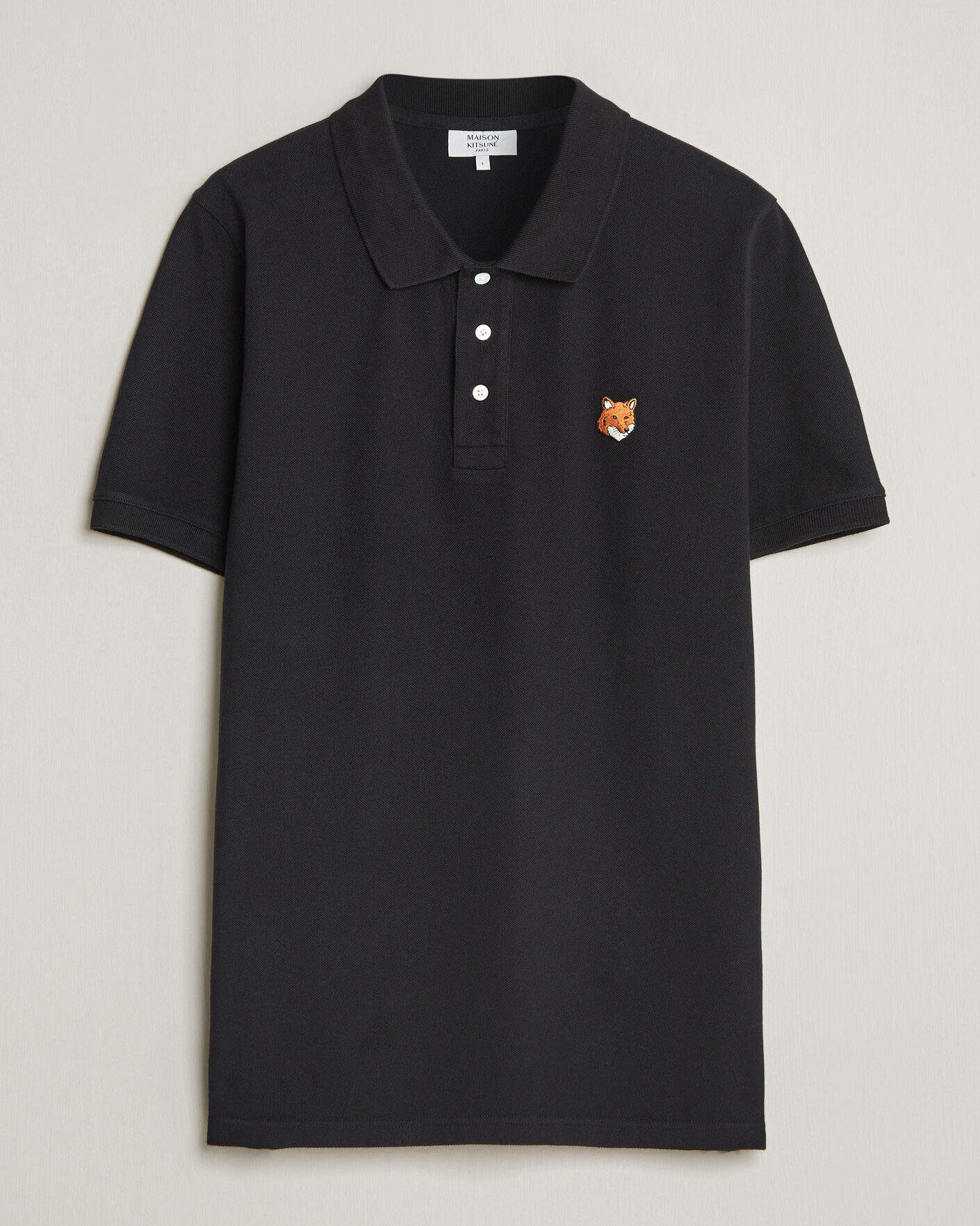 Herre | Pikéer | Maison Kitsuné | Fox Head Polo Black