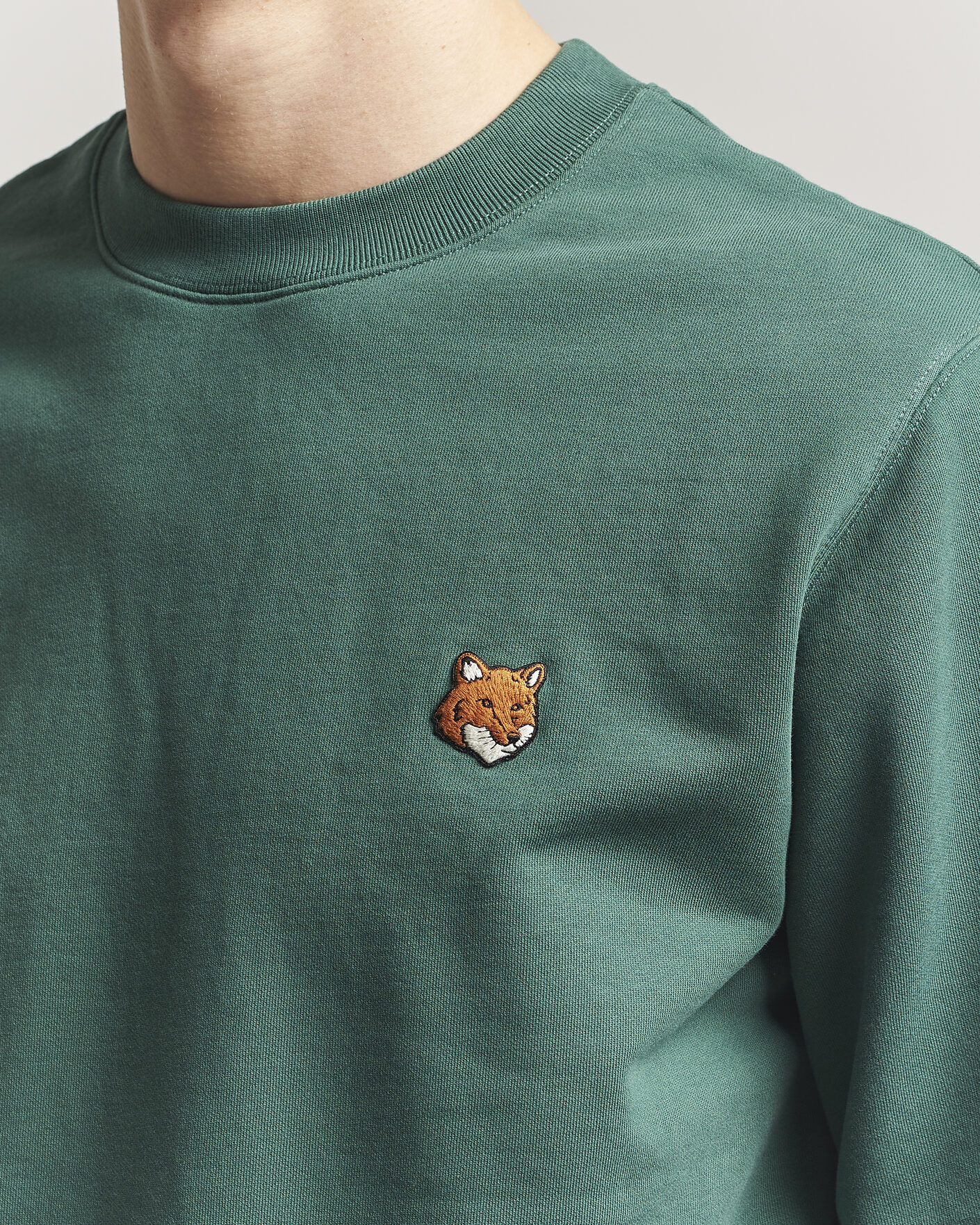 Herre | Gensere | Maison Kitsuné | Fox Head Sweatshirt Bottle Green
