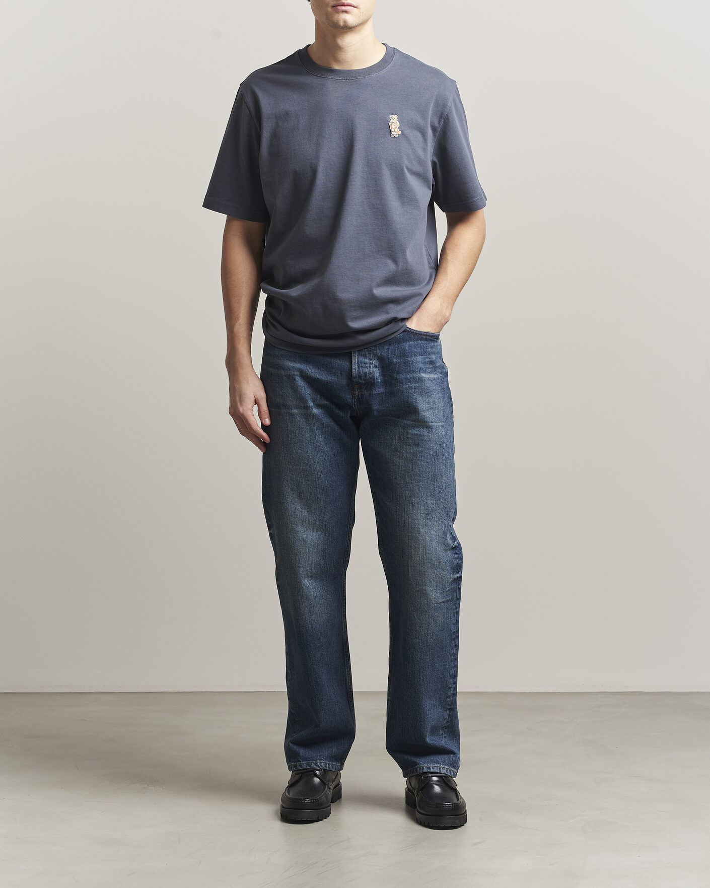 Herre | T-Shirts | Maison Kitsuné | Dressed Fox T-Shirt Shadow Blue