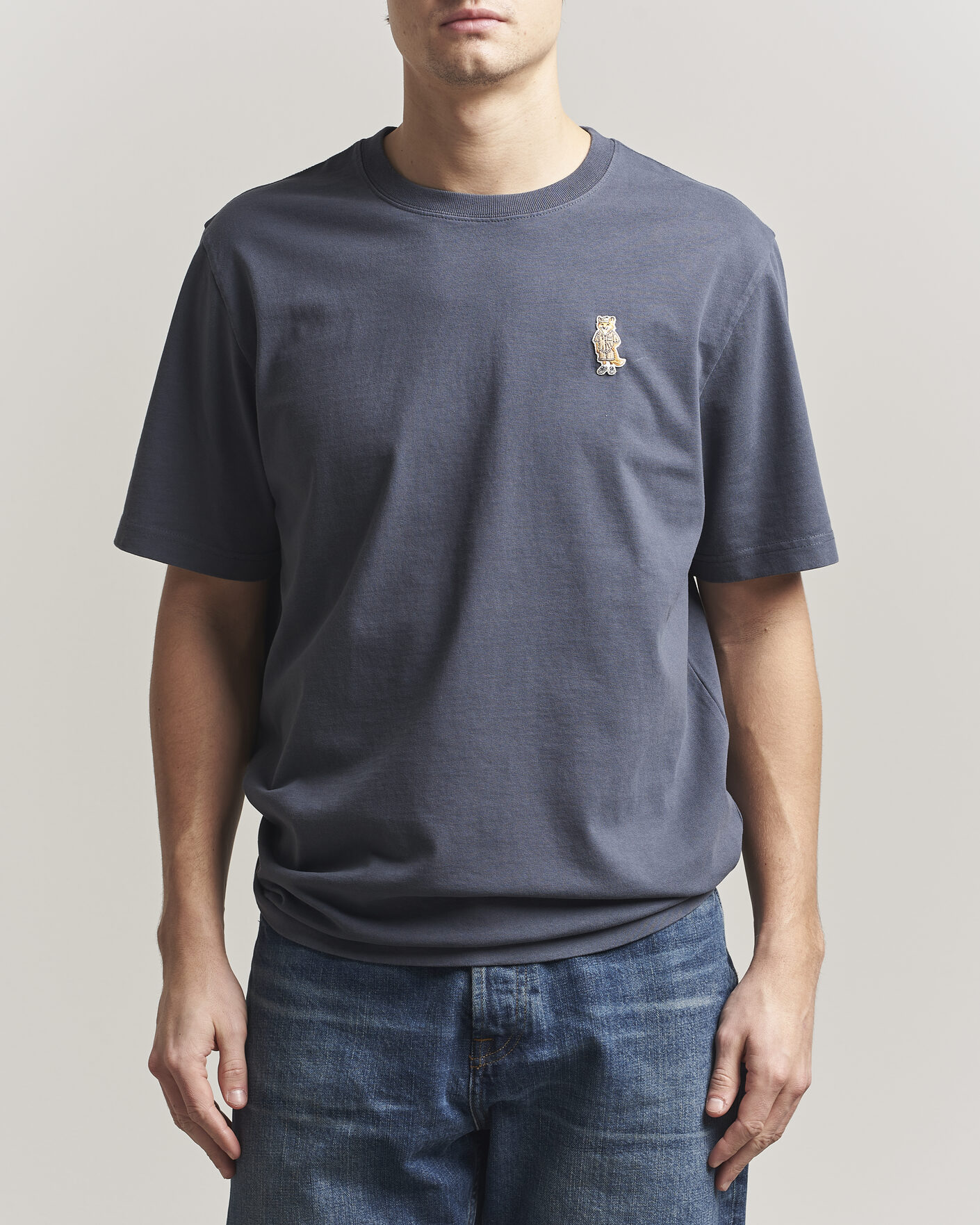 Herre | T-Shirts | Maison Kitsuné | Dressed Fox T-Shirt Shadow Blue