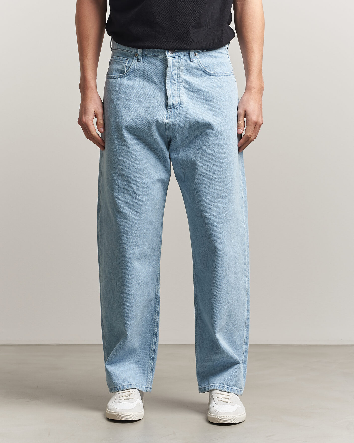 Herre | Jeans | Maison Kitsuné | Wide Fit Jeans Light Washed Indigo