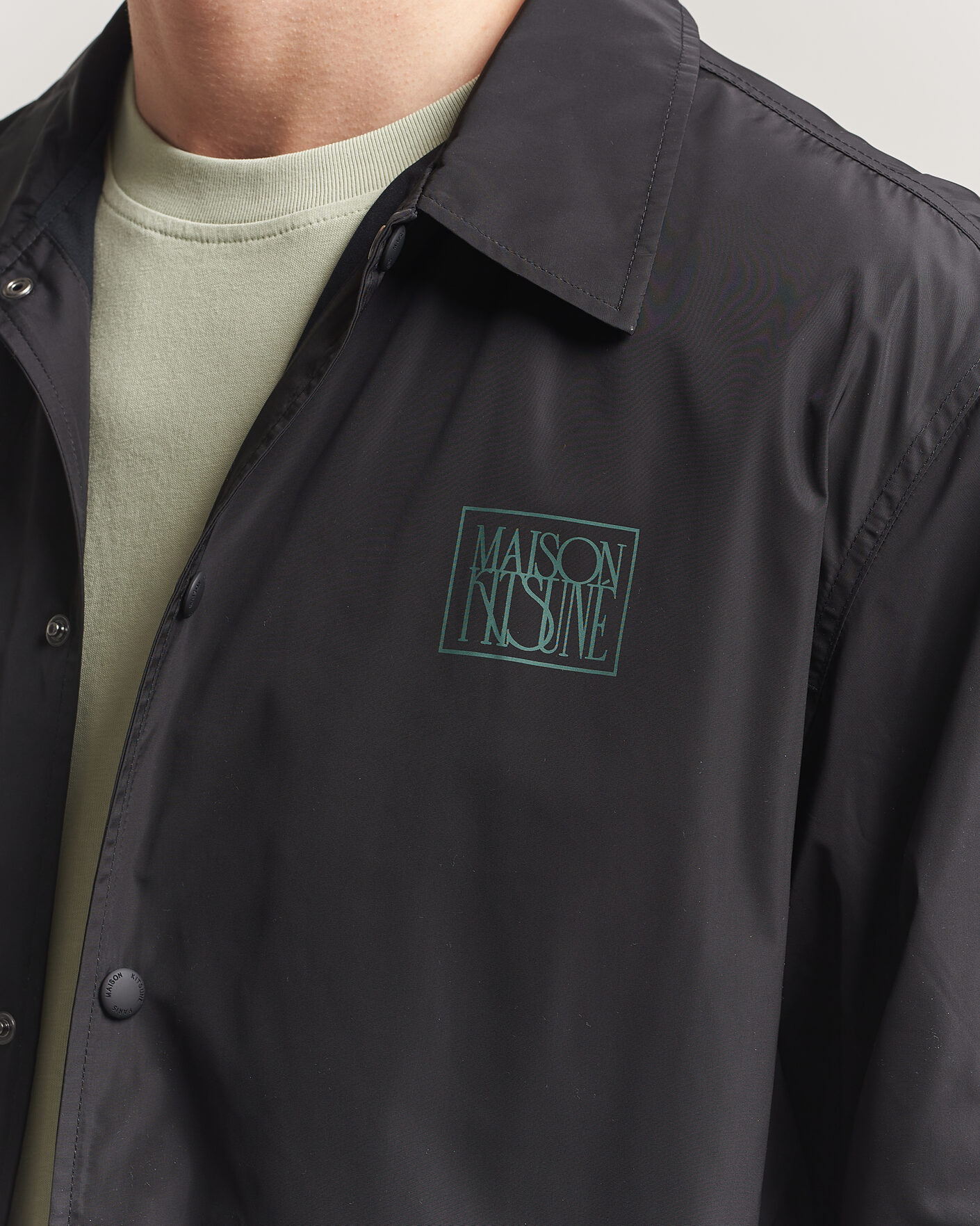 Herre | Jakker | Maison Kitsuné | Tonal Fox Head Coach Jacket Black