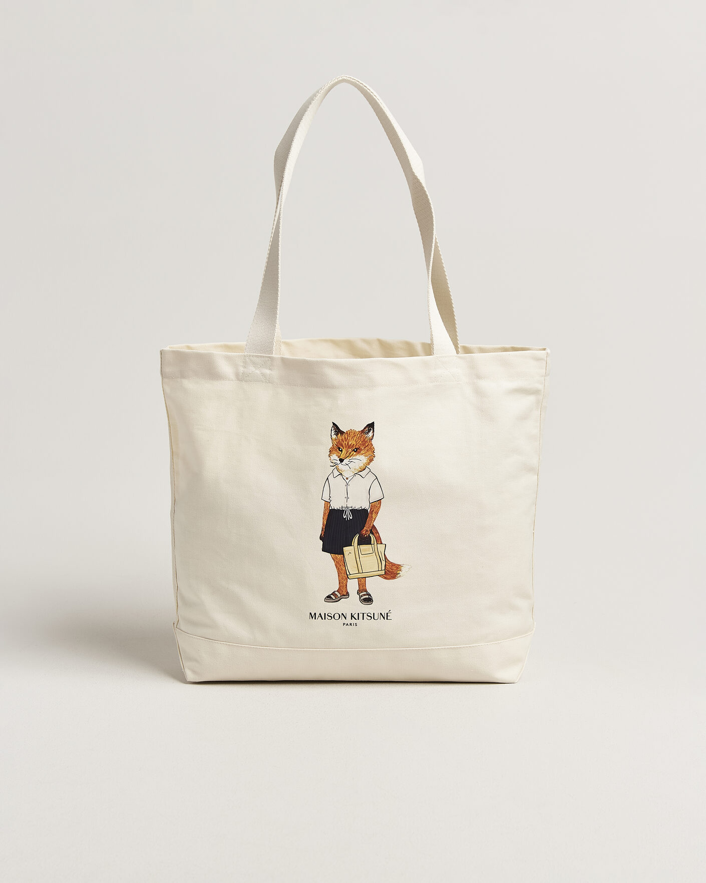 Herre | Vesker | Maison Kitsuné | Dressed Fox Totebag Ecru