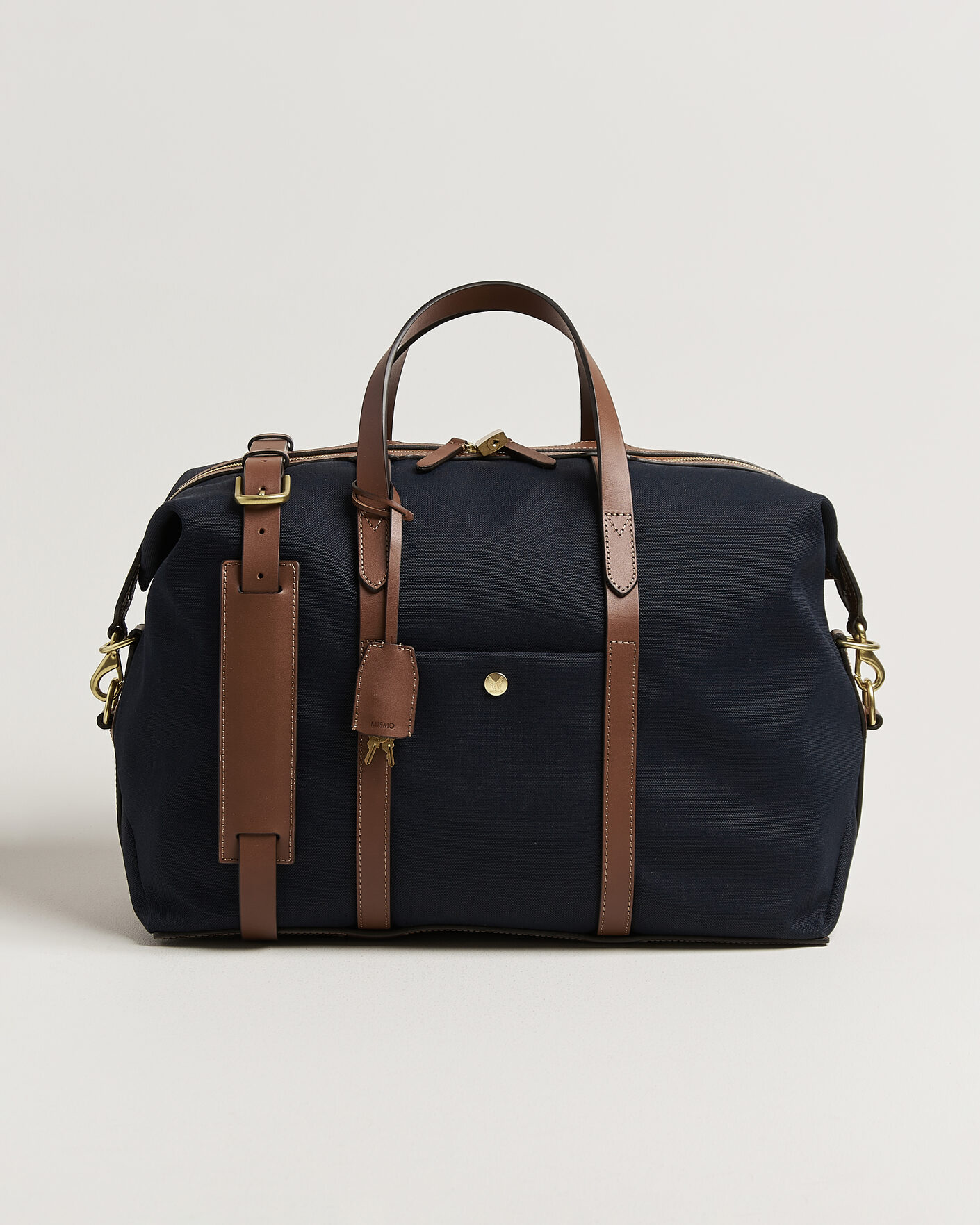 Herre | Vesker | Mismo | M/S Avail 48h Nylon Weekendbag Deep Sea Blue/Cuoio