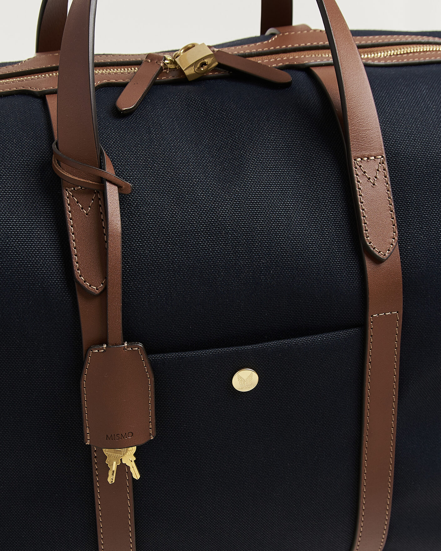 Herre | Vesker | Mismo | M/S Avail 48h Nylon Weekendbag Deep Sea Blue/Cuoio
