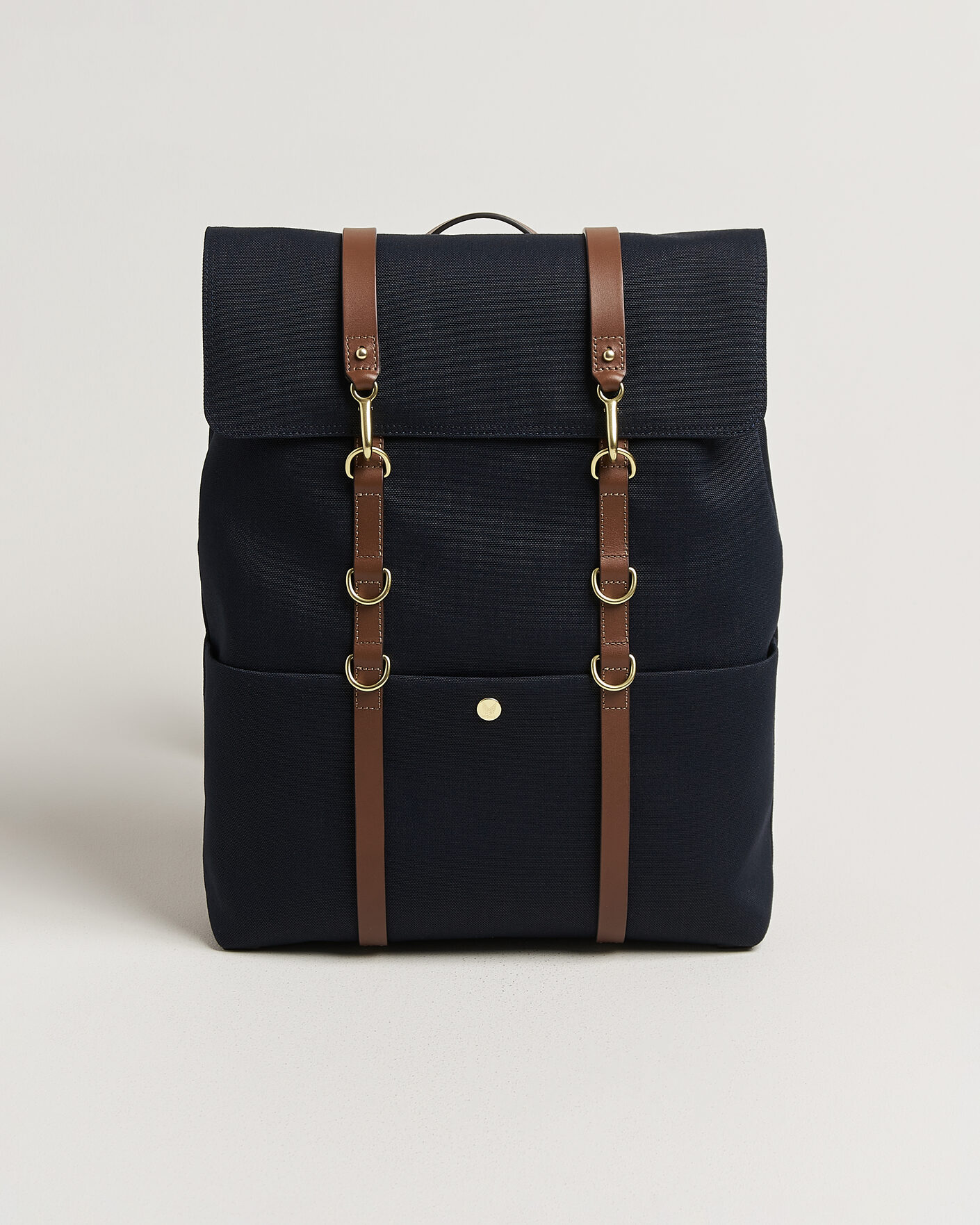 Herre | Vesker | Mismo | M/S Nylon Backpack Deep Sea Blue/Cuoio
